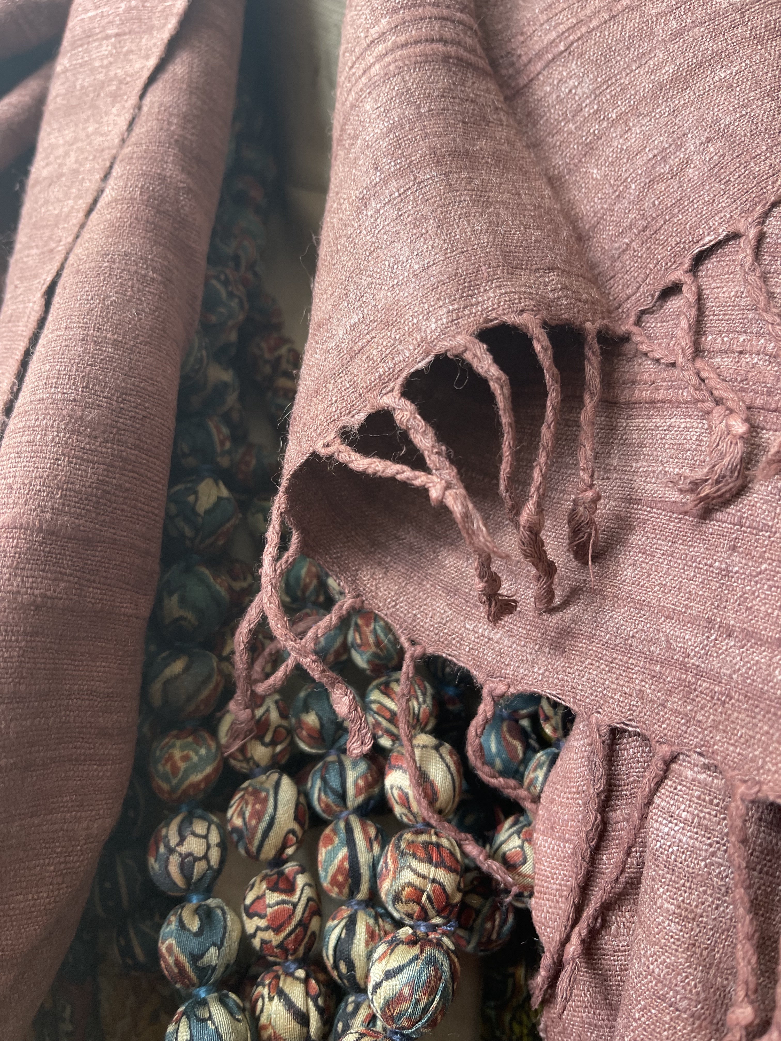 Peace Silk Scarf - Pink Earth