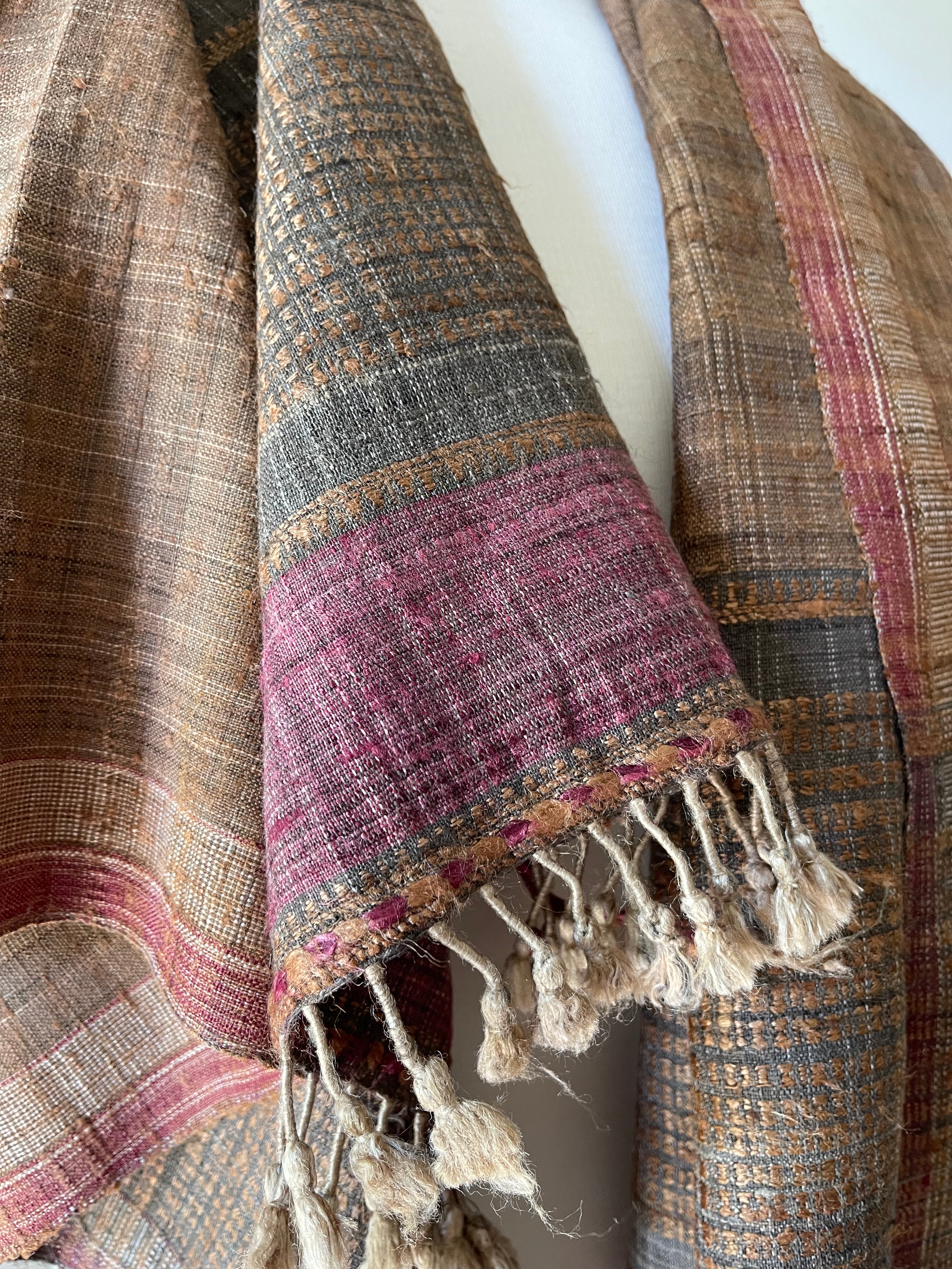 Handloomed Silk + Cotton - Acacia and Marigold  Dye