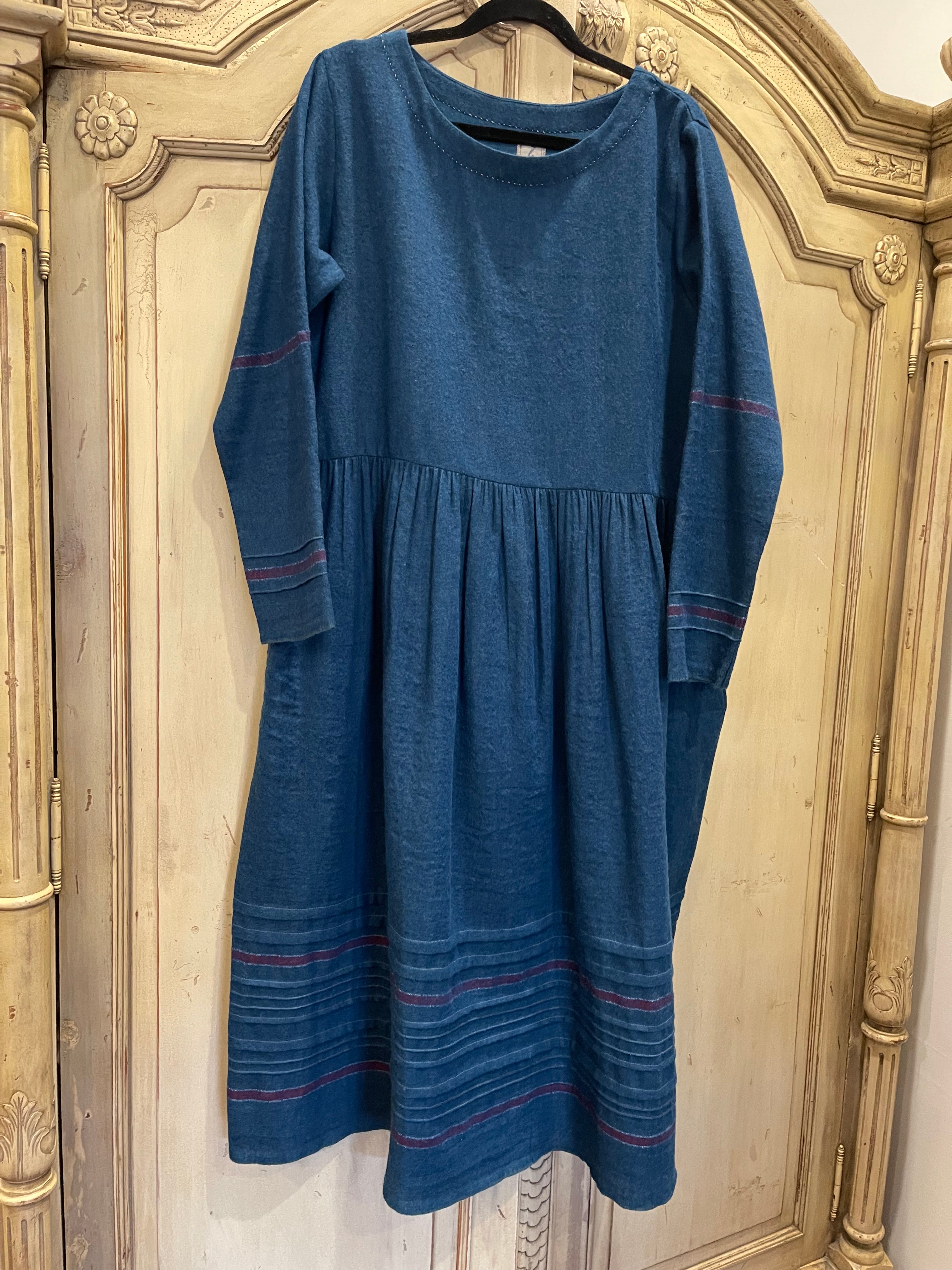 EVA WOOL DRESS - TEAL