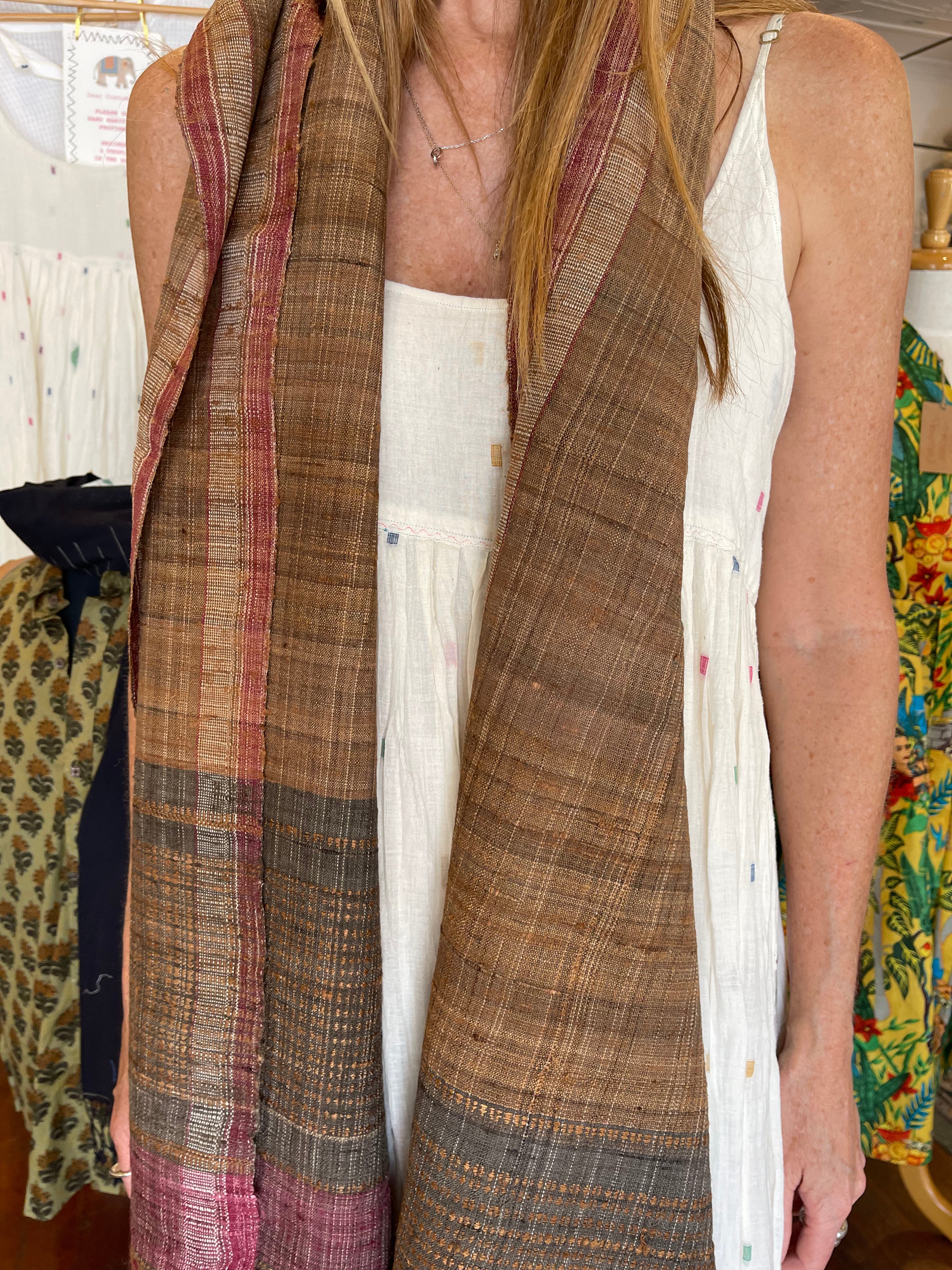 Handloomed Silk + Cotton - Acacia and Marigold Dye