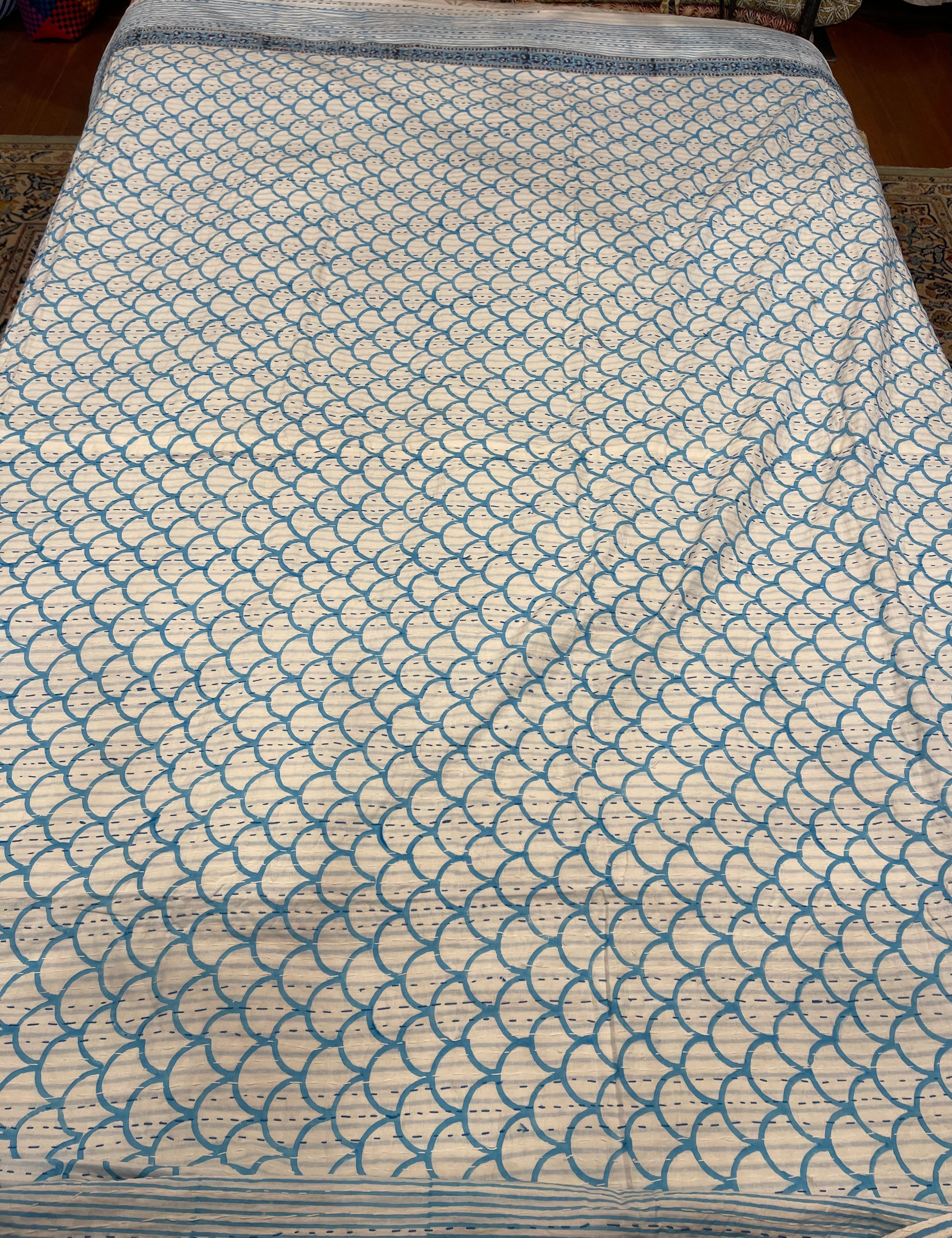 KANTHA - FANS IN FRESH BLUE