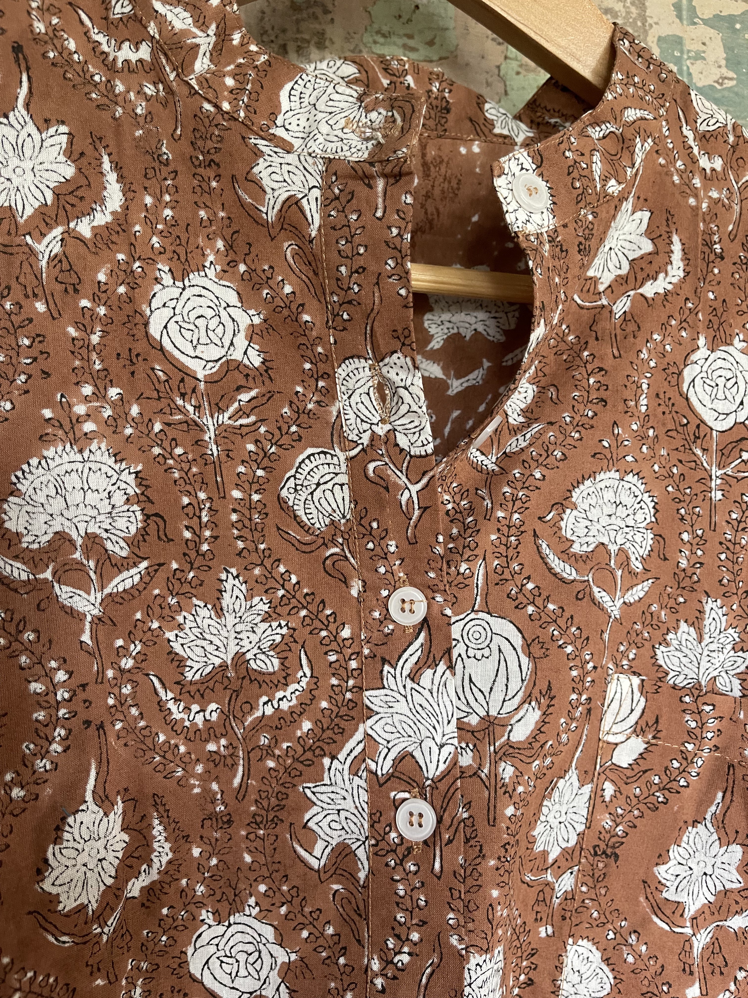 Blockprinted Blouse - Desert Floral