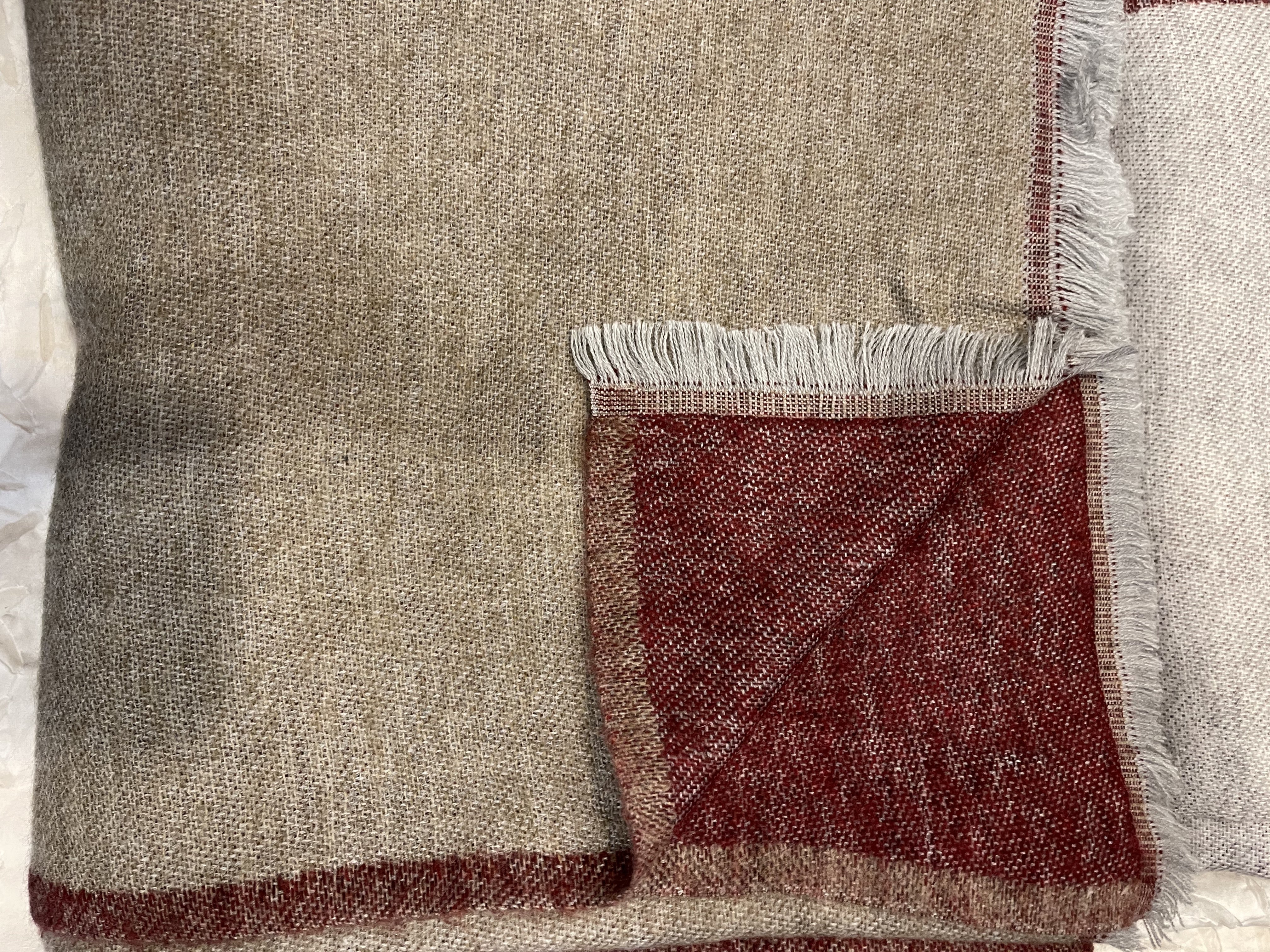 Cashmere Wrap Throw Blanket - Desert Sand