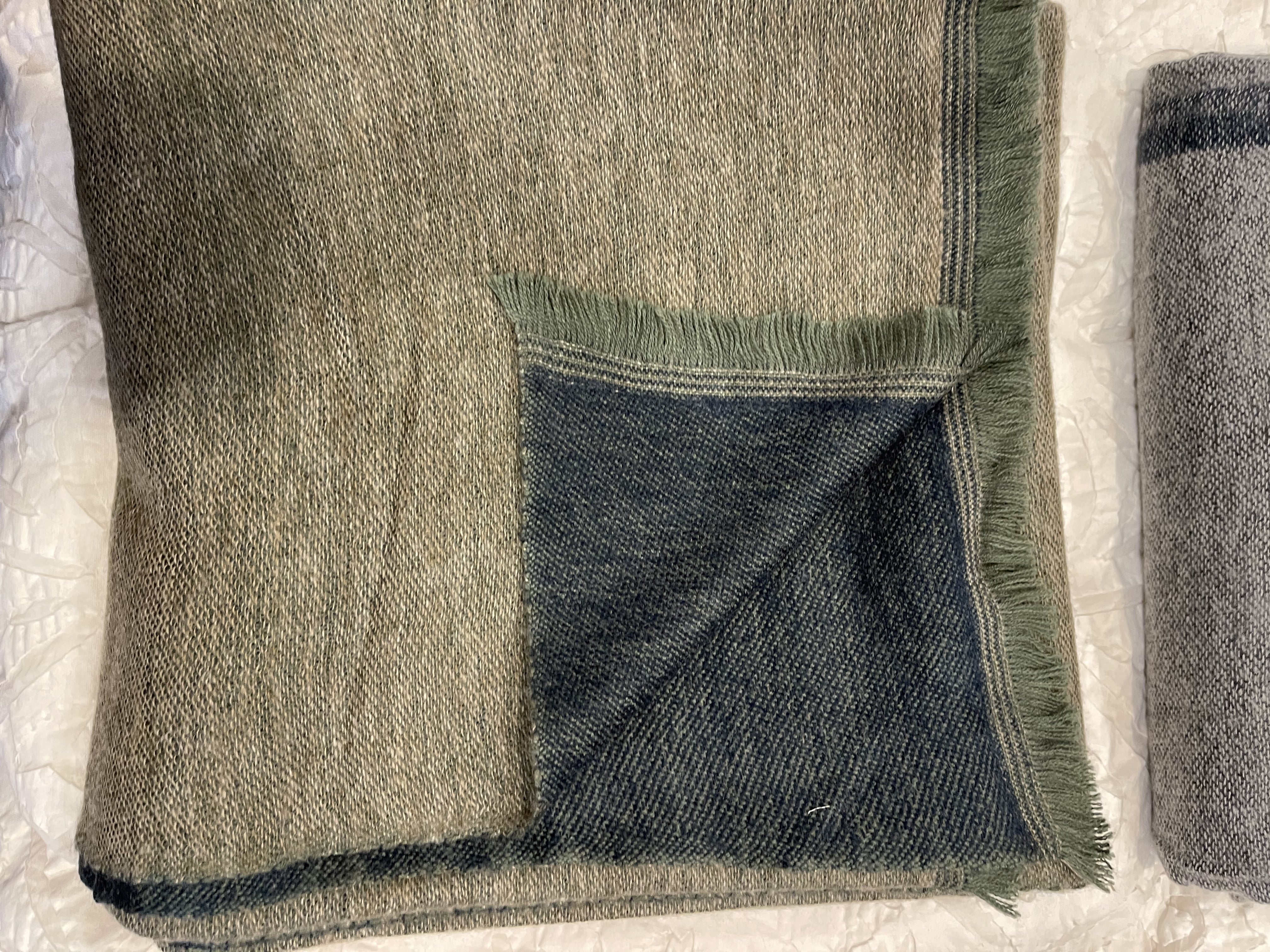 Cashmere Wrap Throw Blanket - Evening Forest