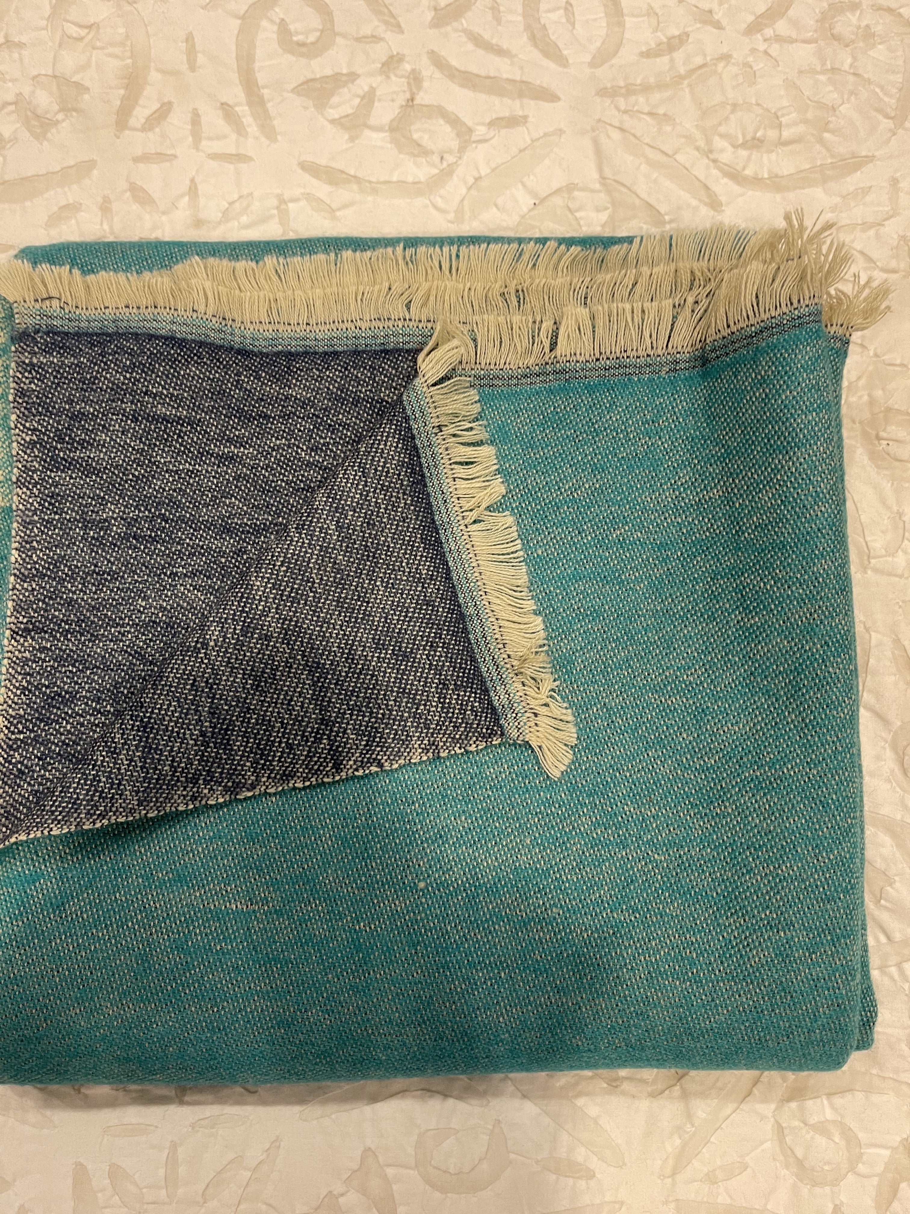 Cashmere Wrap Throw Blanket - Ocean Lake