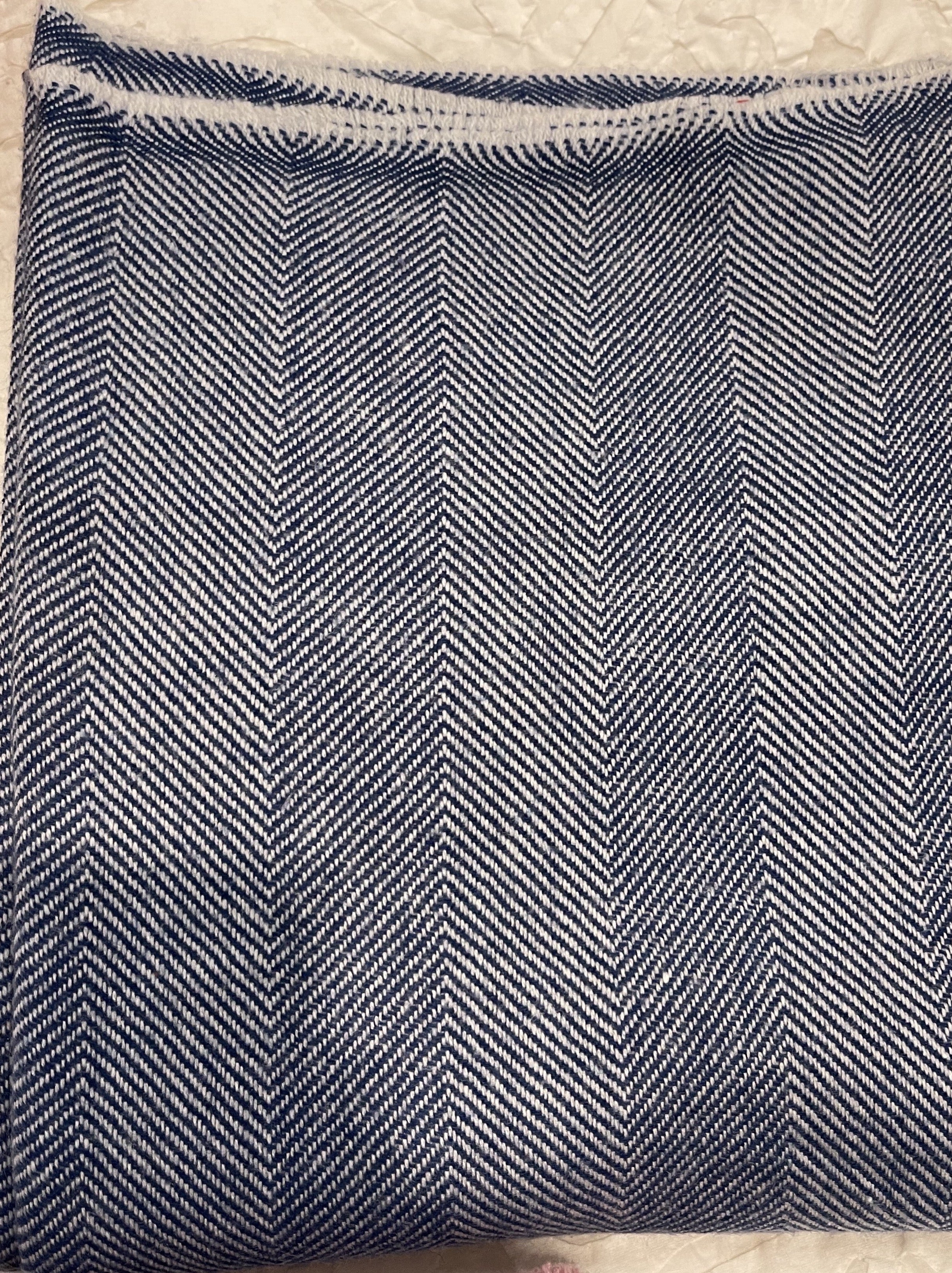 Cashmere Wrap - Navy Stripe