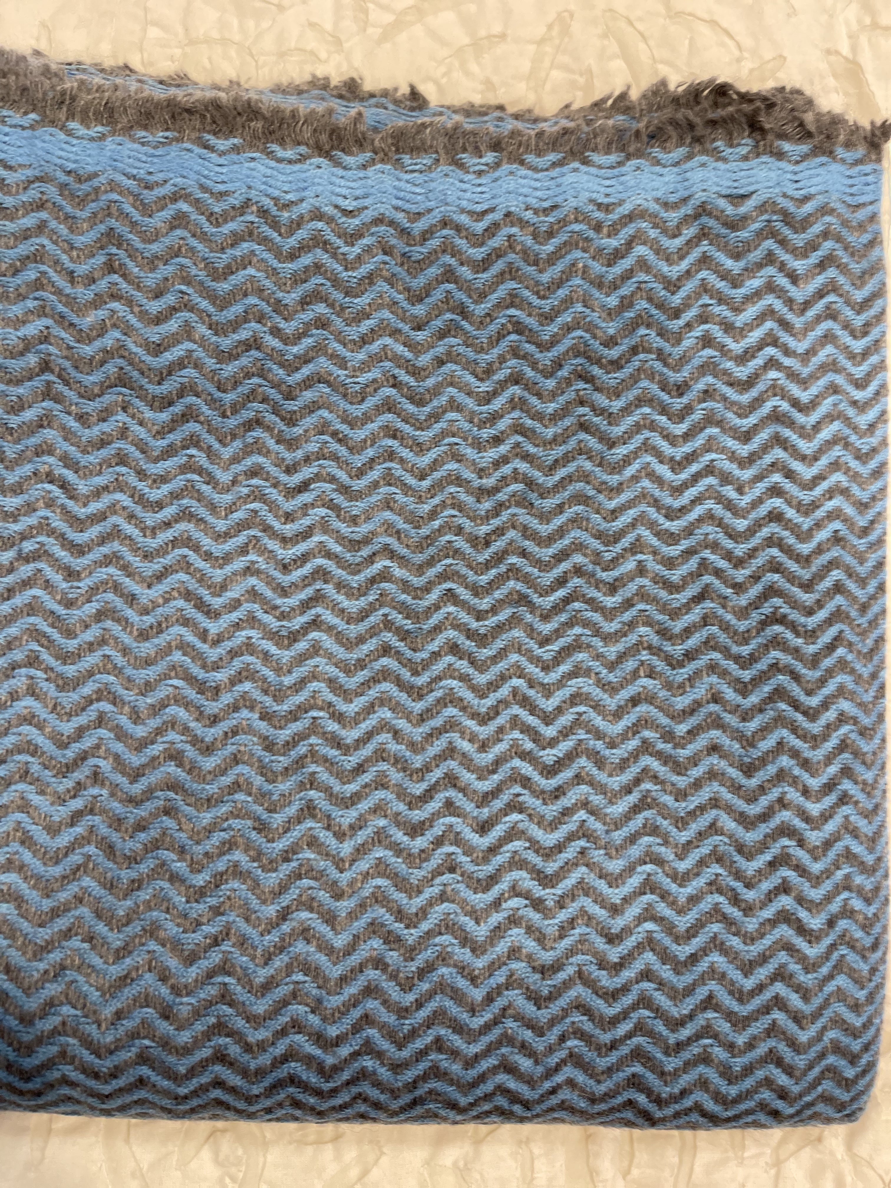 Cashmere Throw/Wrap - Chevron Ocean