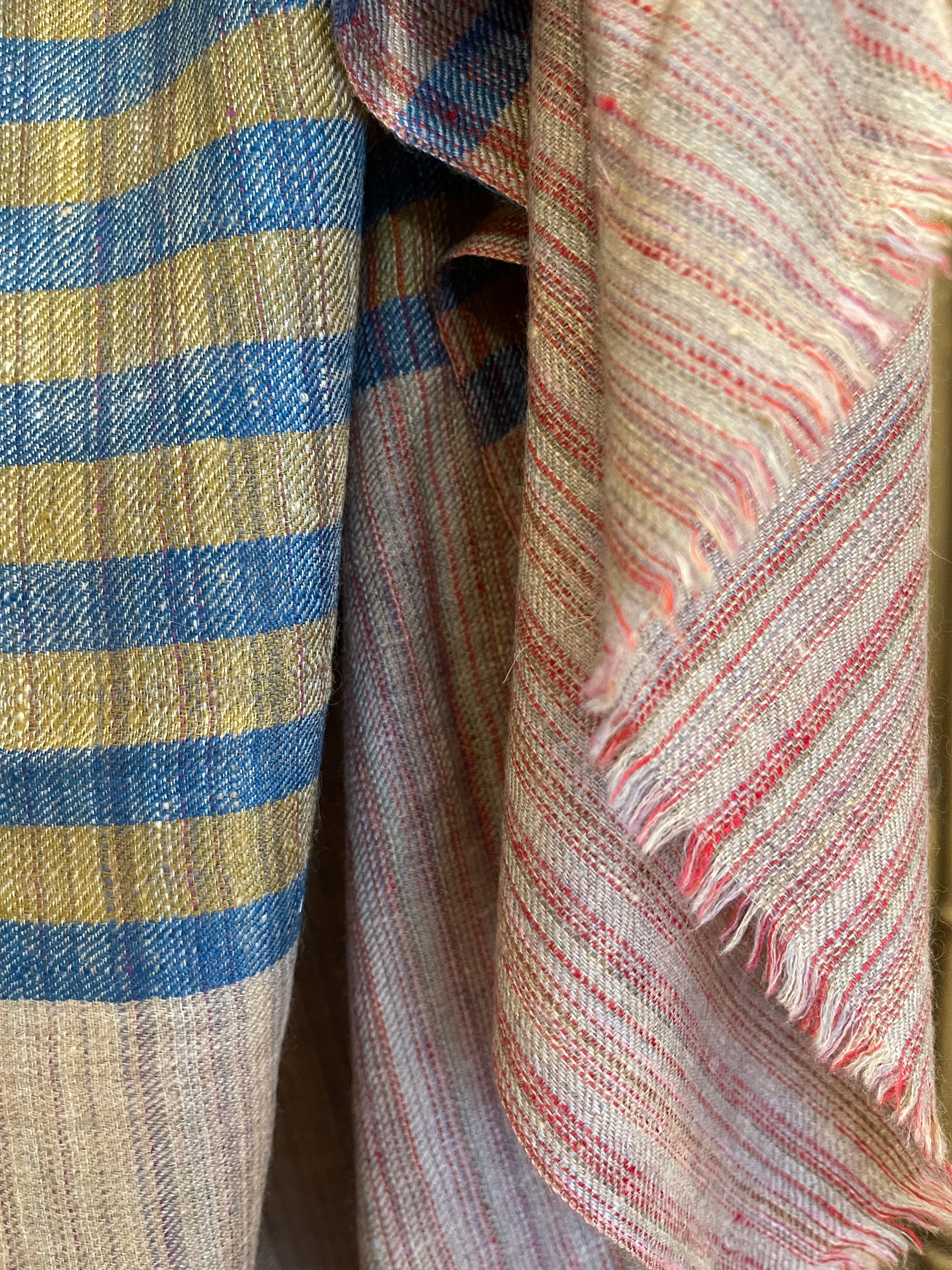 Pashmina Handloomed Scarf - Madras Stripe
