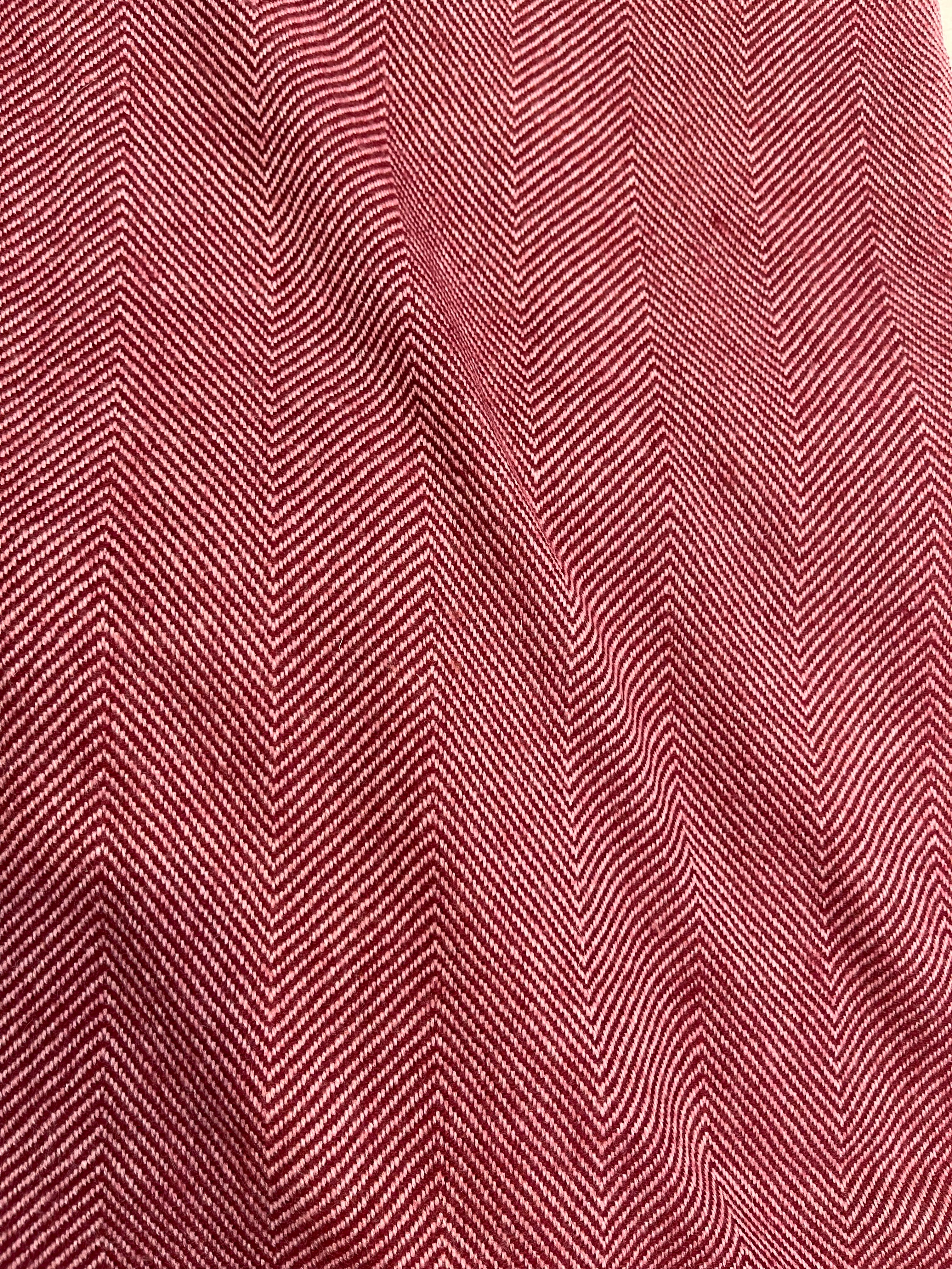 Cashmere Throw/Wrap - Dark Cherry Stripe