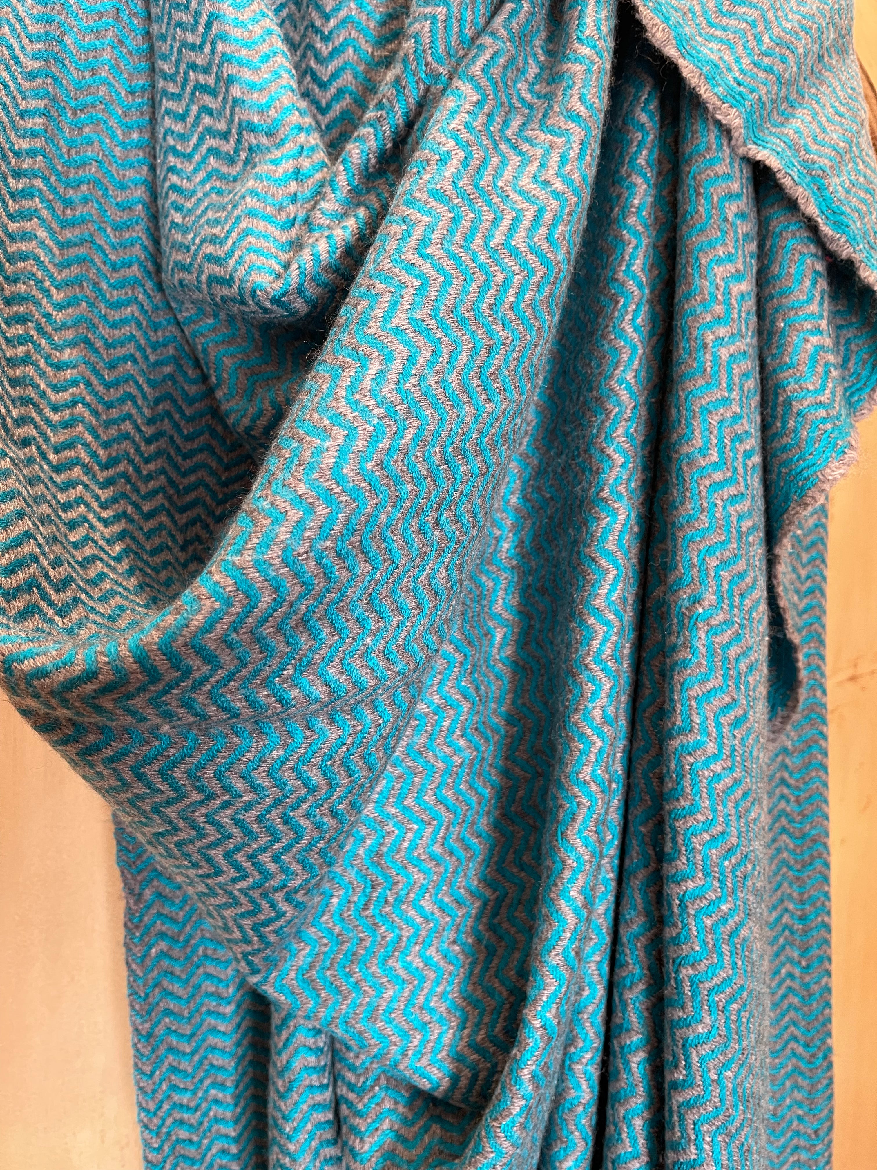 Cashmere Throw/Wrap - Chevron Lake