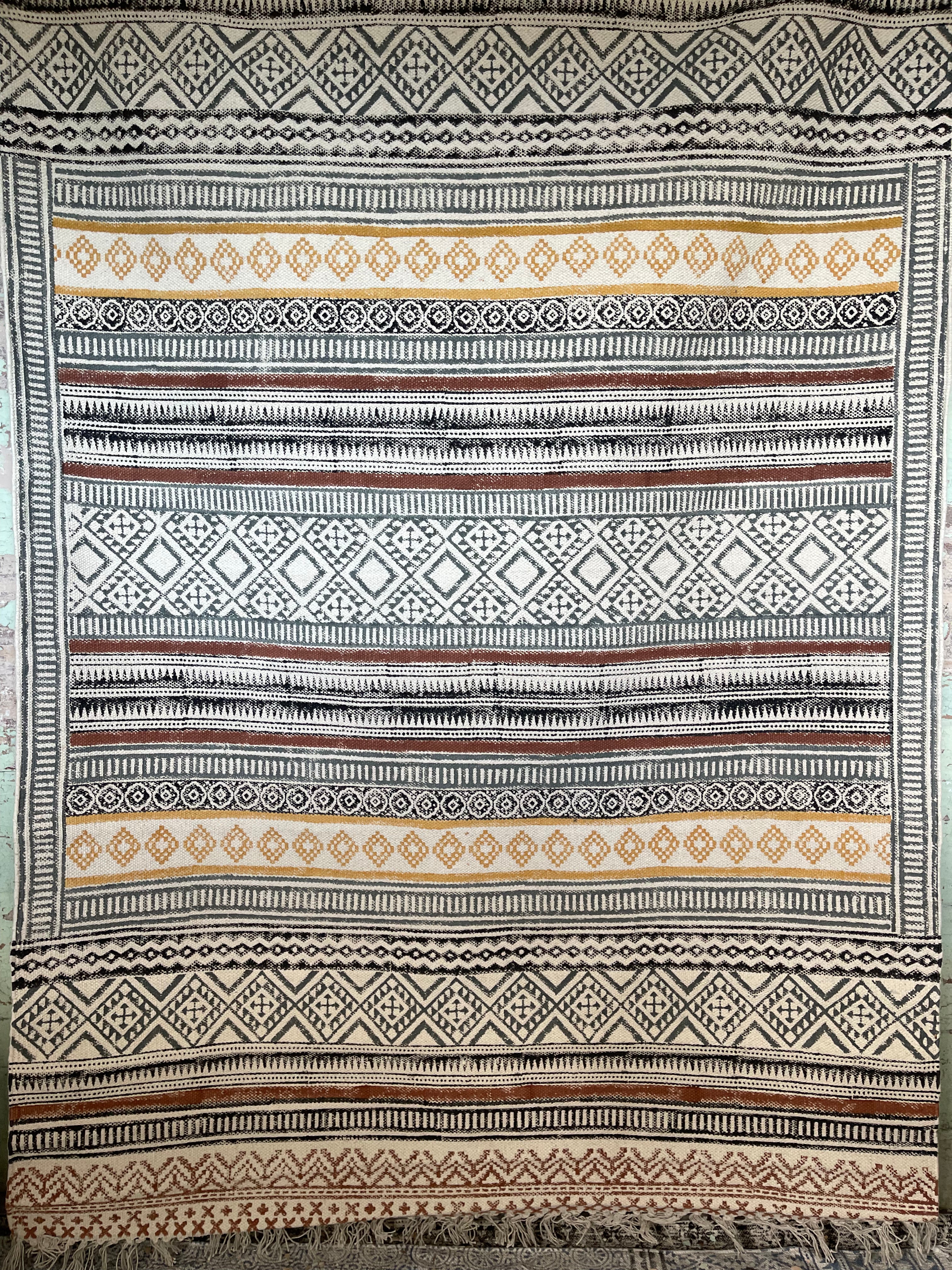 Dhurrie Cotton Rug - Desert Stripe