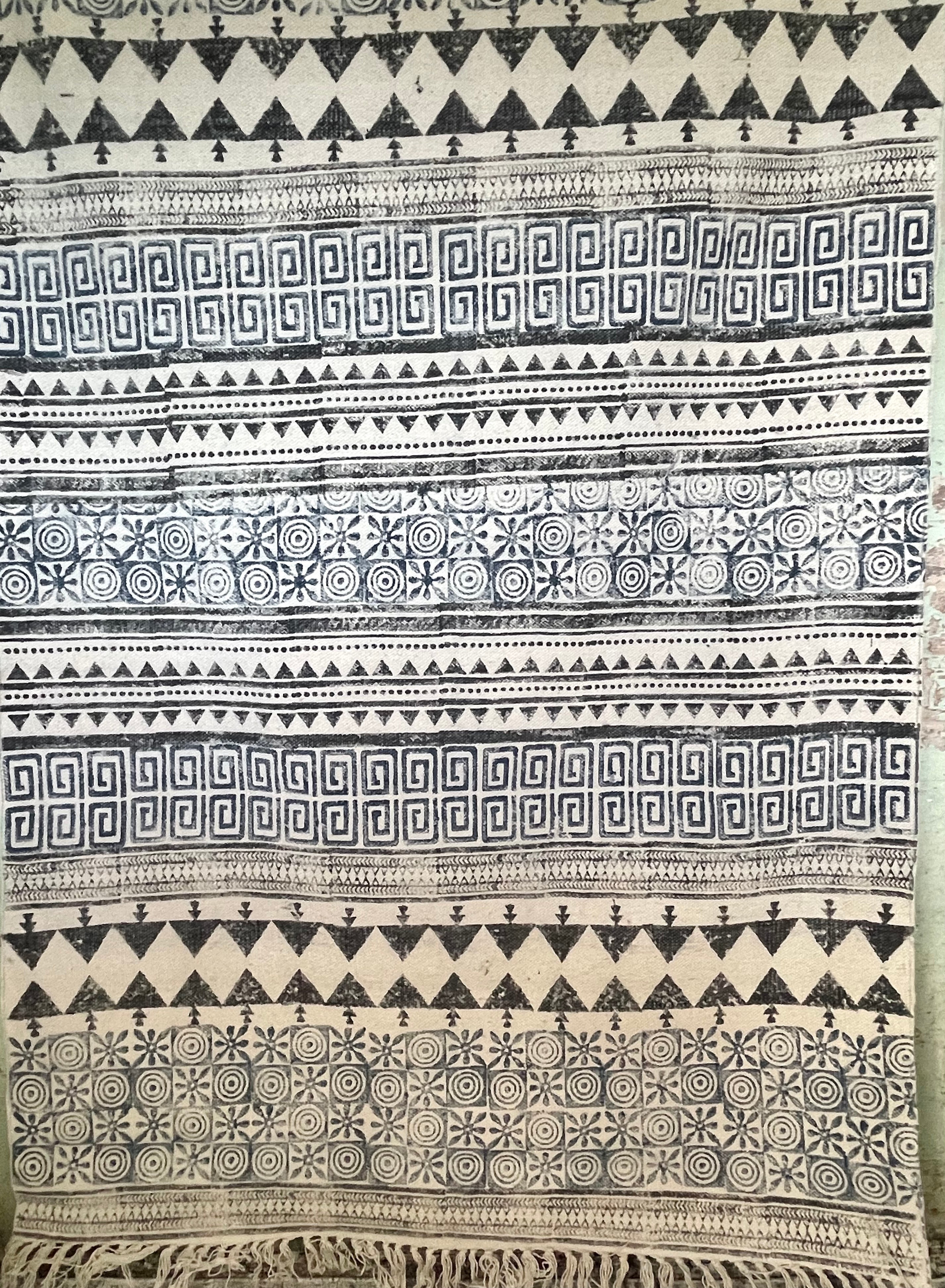 Dhurrie Cotton Rug - Checkerboard