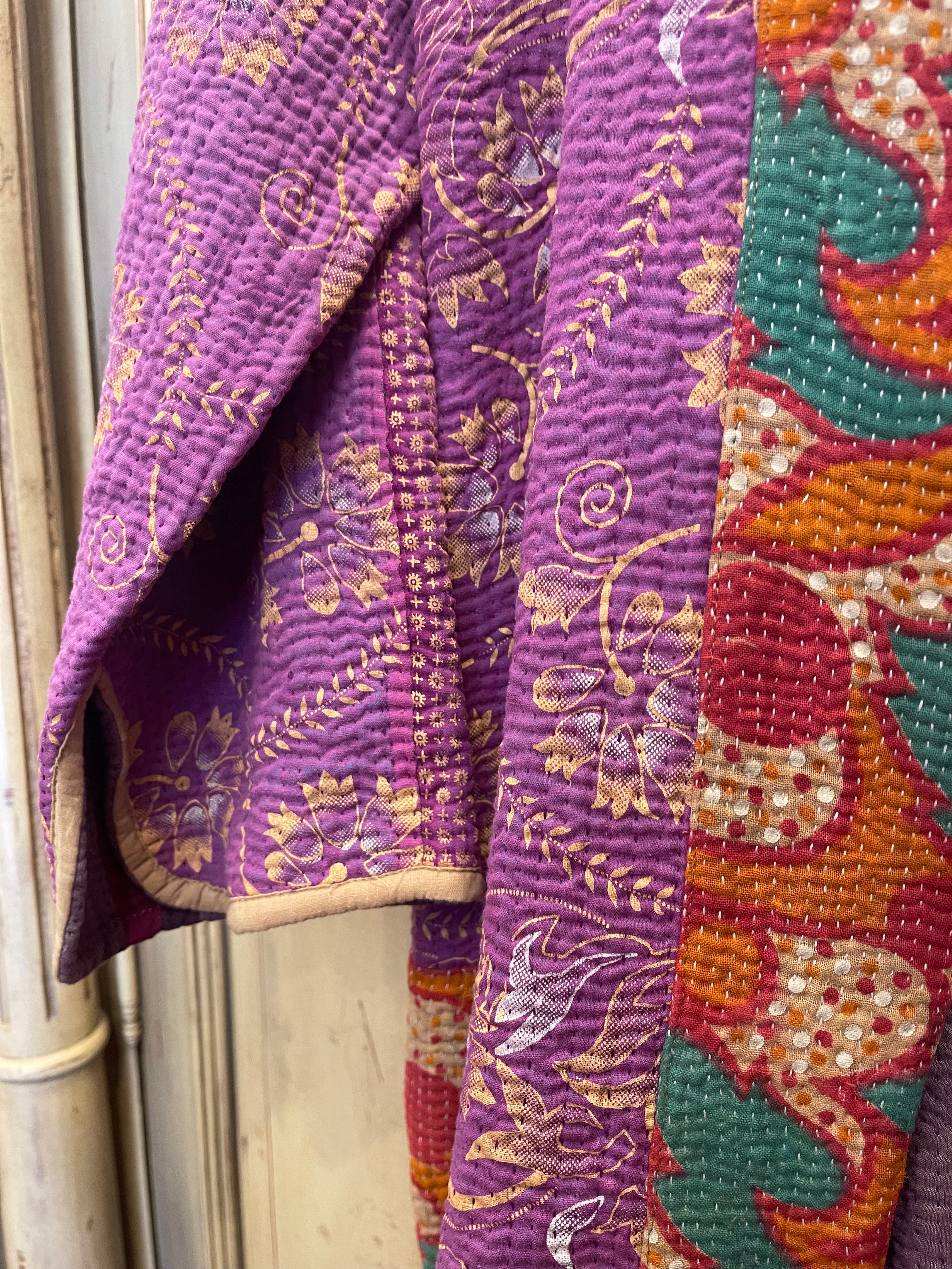 Vintage Kantha Jacket -  Purple Persimmon