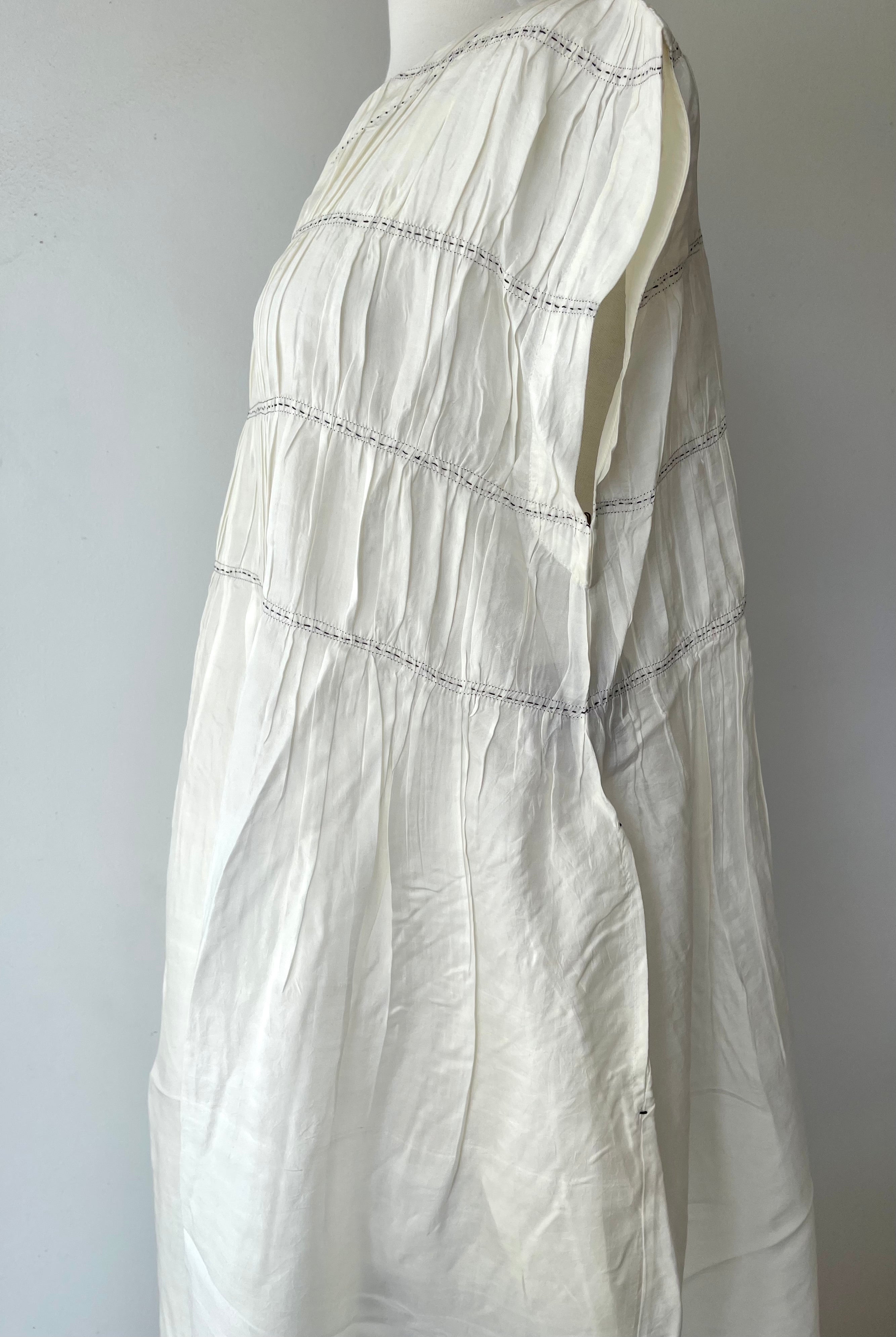 MIRA SILK DRESS - Ivory