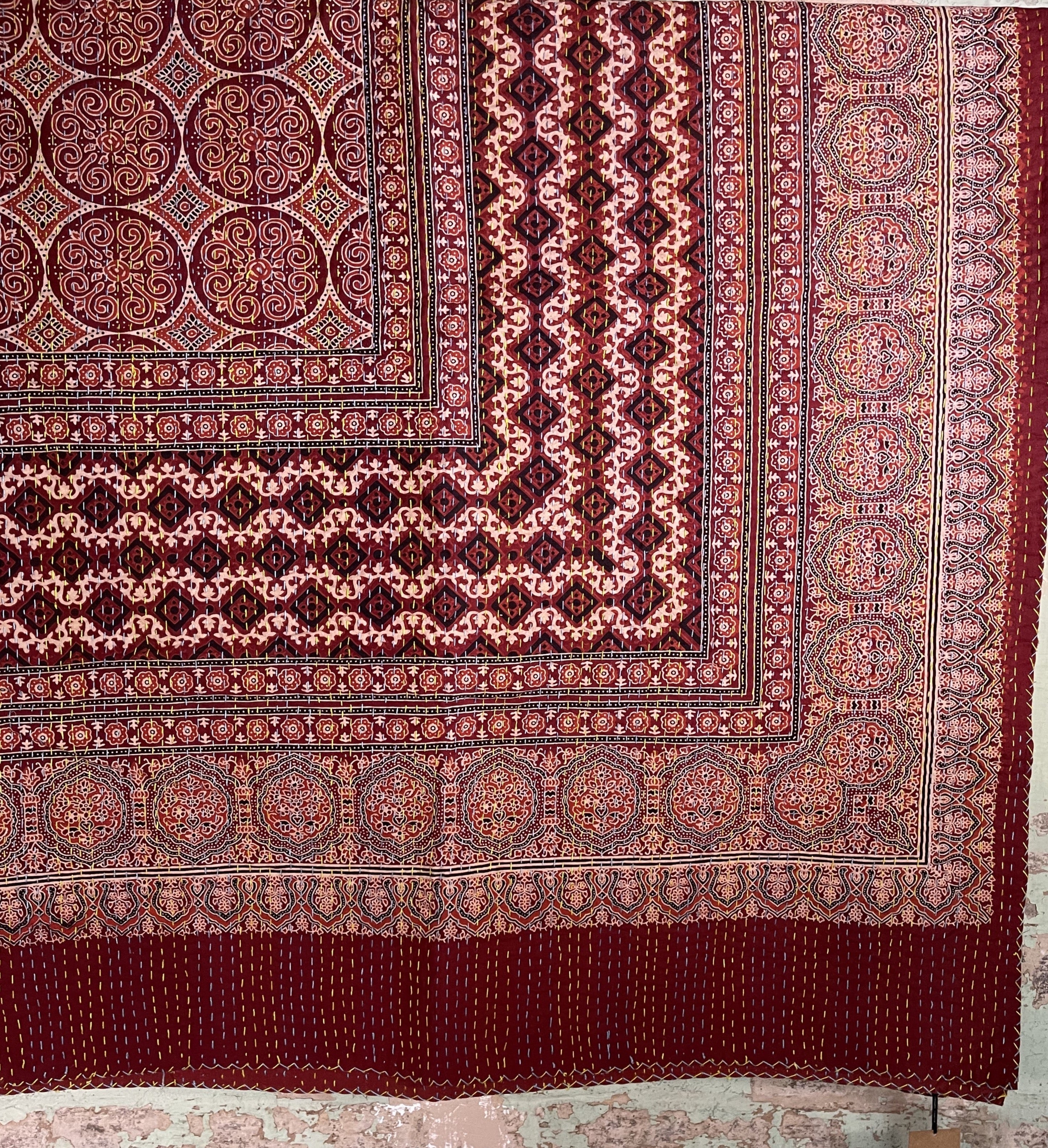 KANTHA - AJRAKH PRINT MADDER CIRCLES
