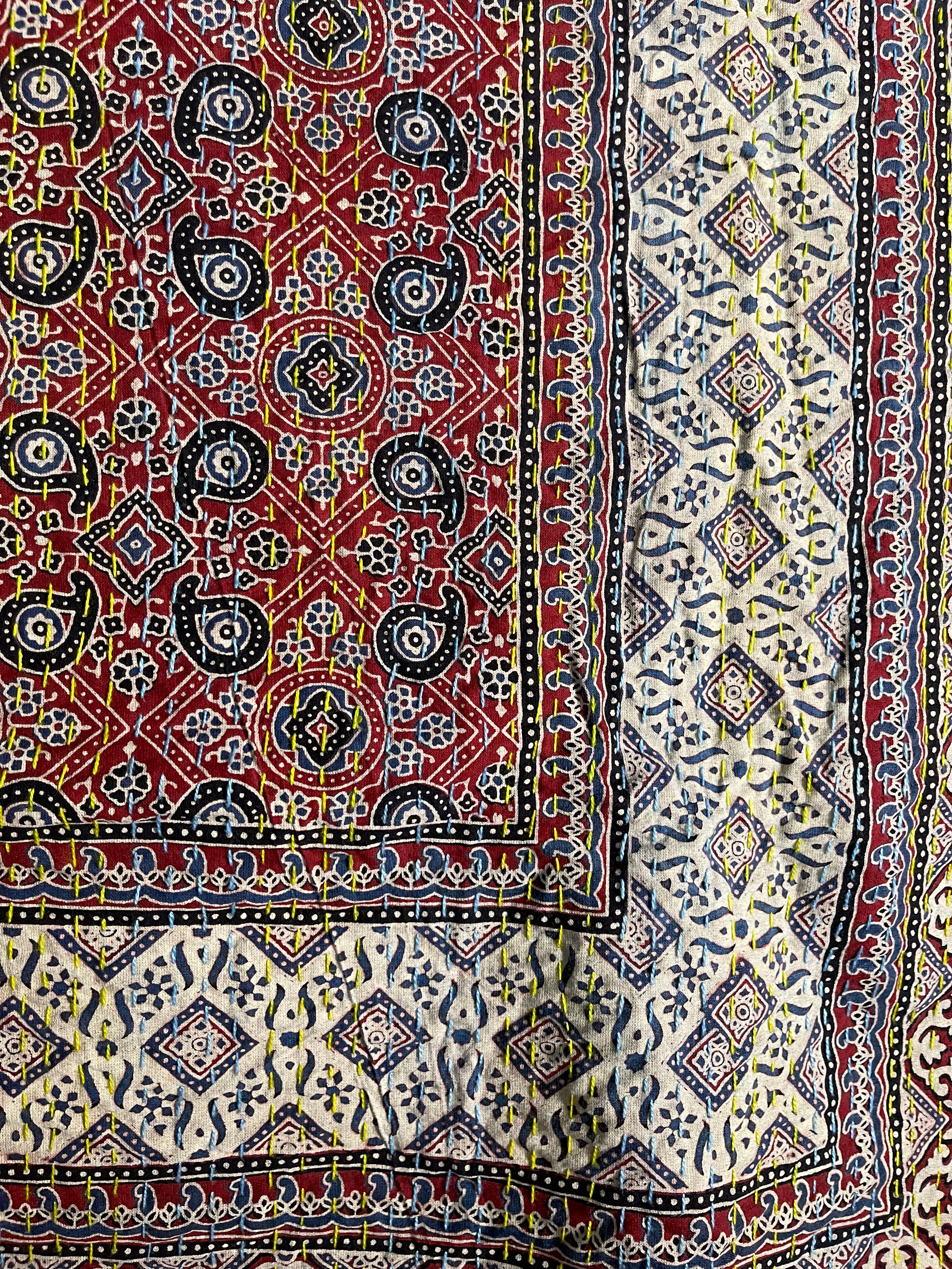 KANTHA - AJRAKH PRINT MADDER GEOMETRY