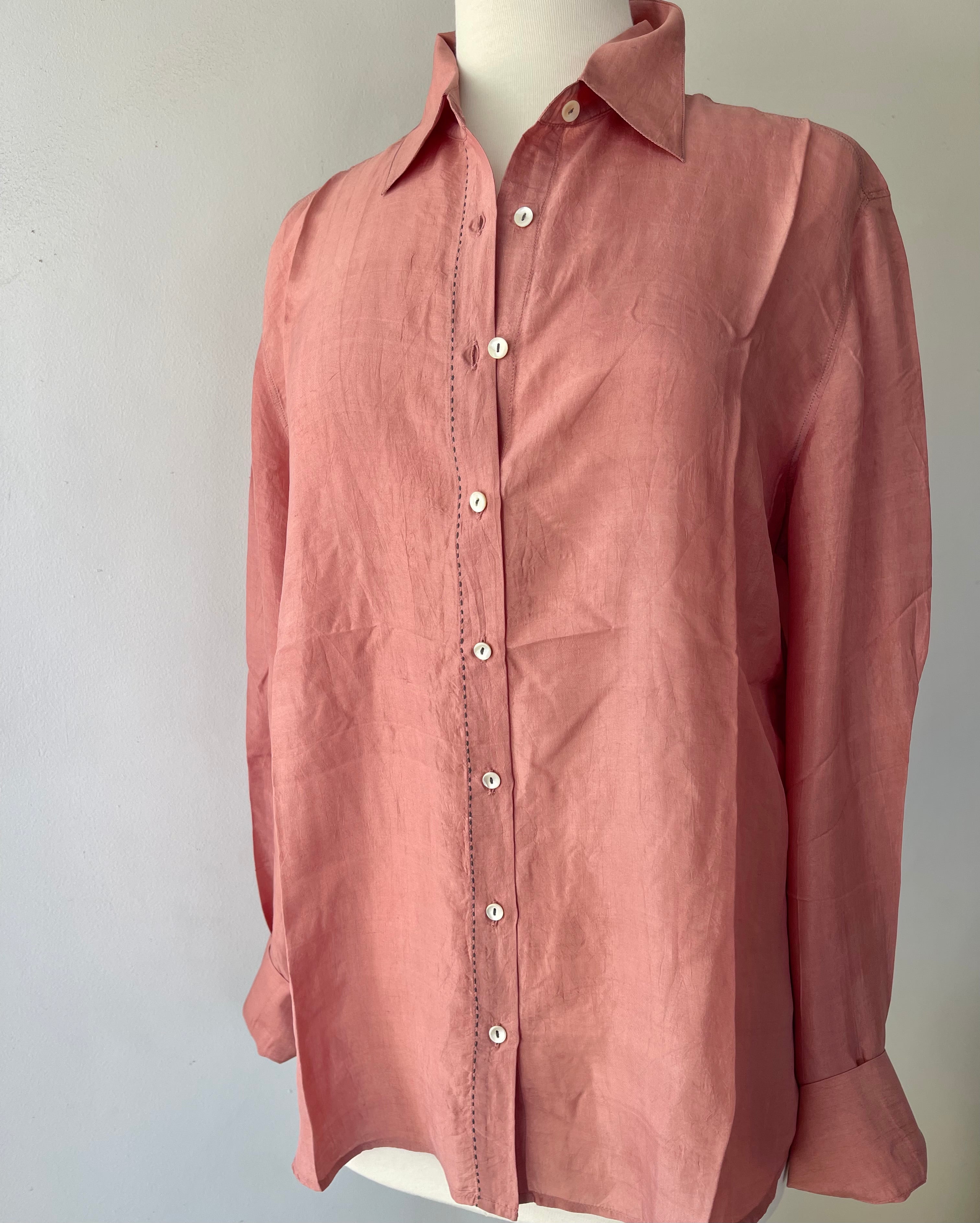VAMIKA SILK SHIRT - DUSTY ROSE