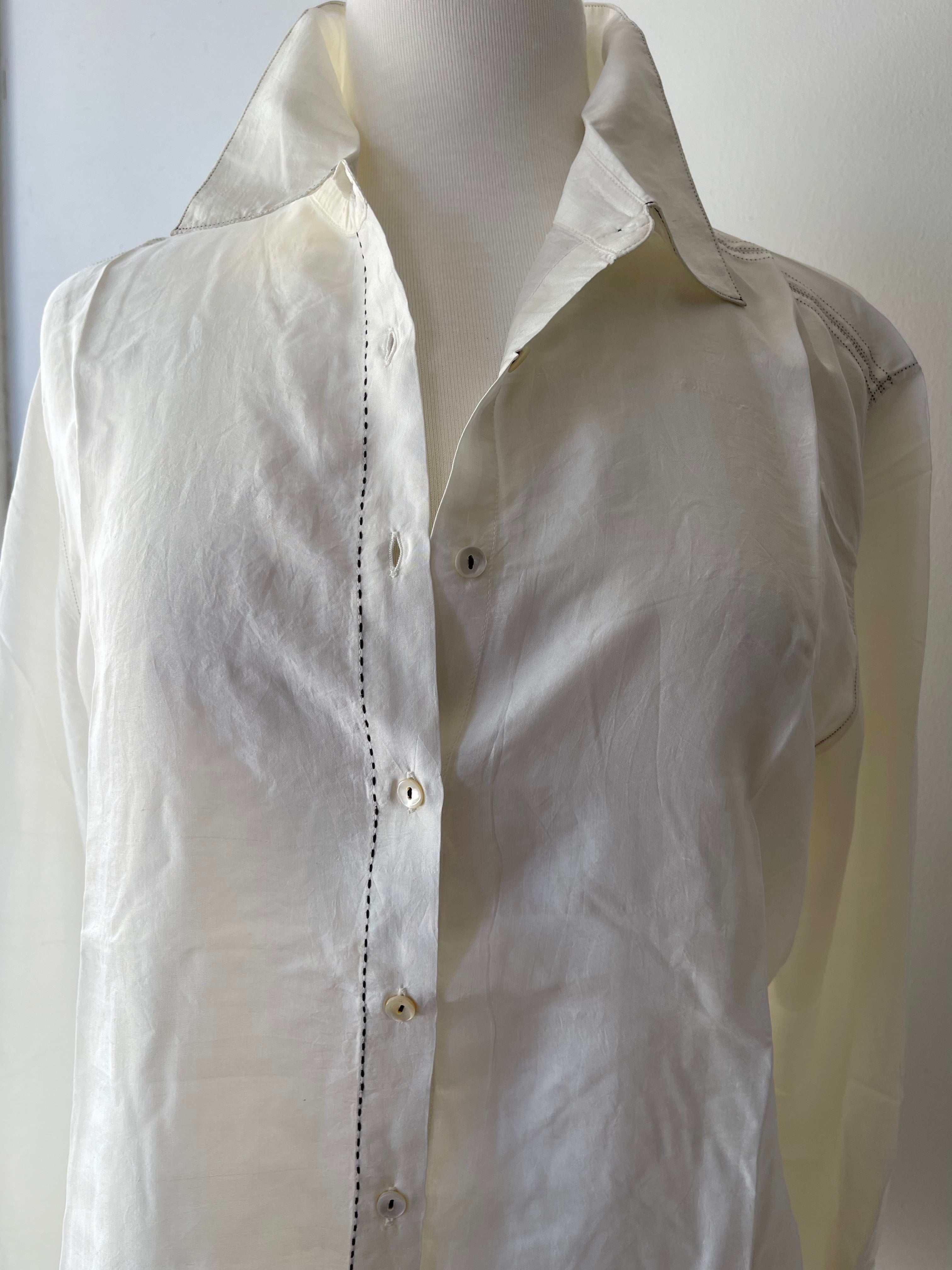 VAMIKA SILK SHIRT - IVORY