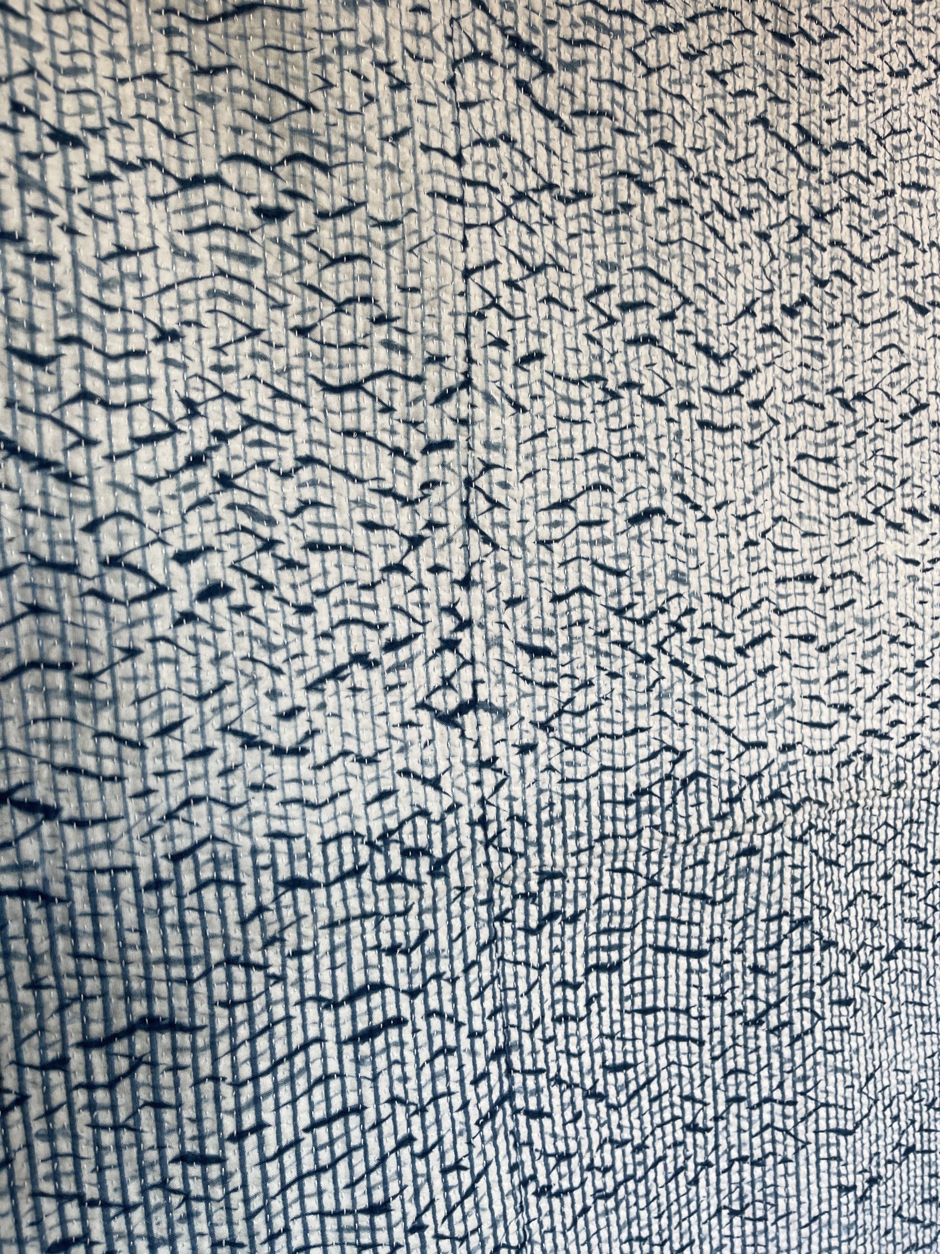 INDIGO SHIBORI - GRADED HORIZONTAL RIPPLES