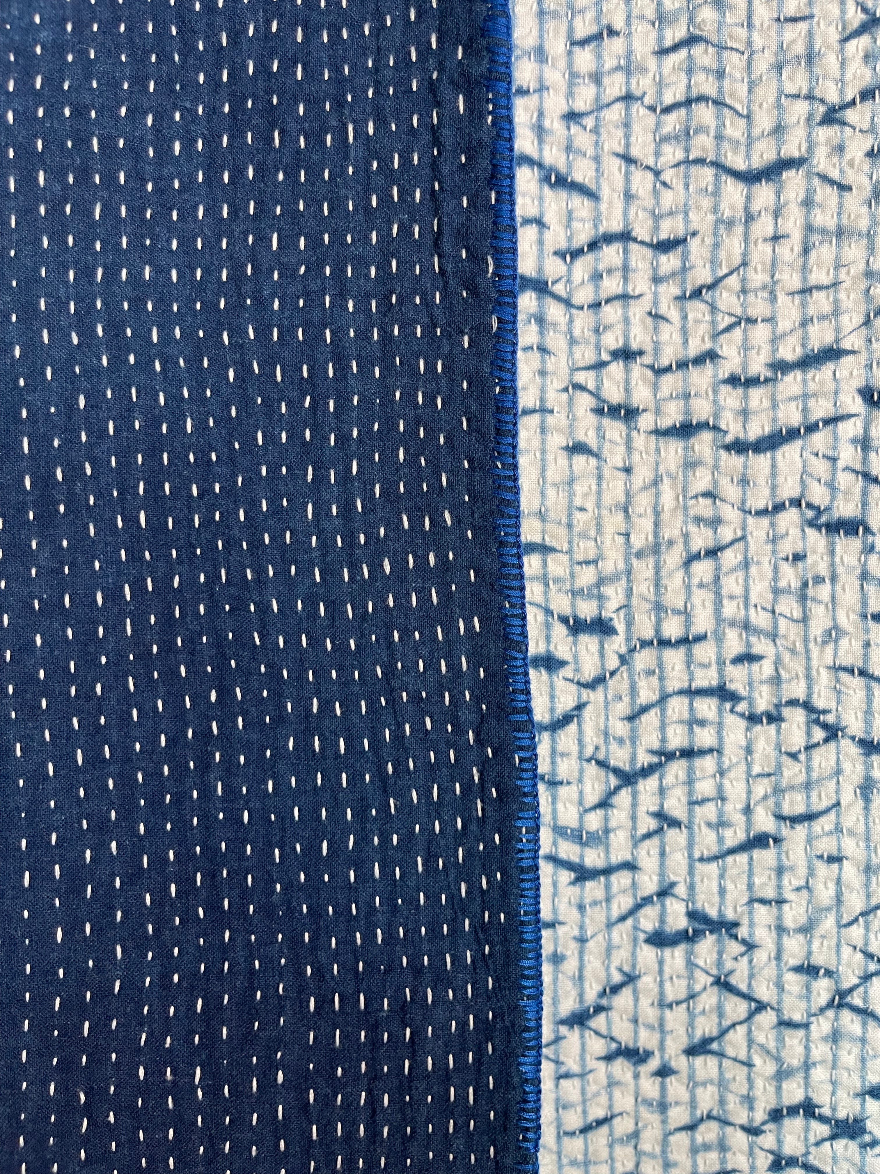 INDIGO SHIBORI - GRADED HORIZONTAL RIPPLES