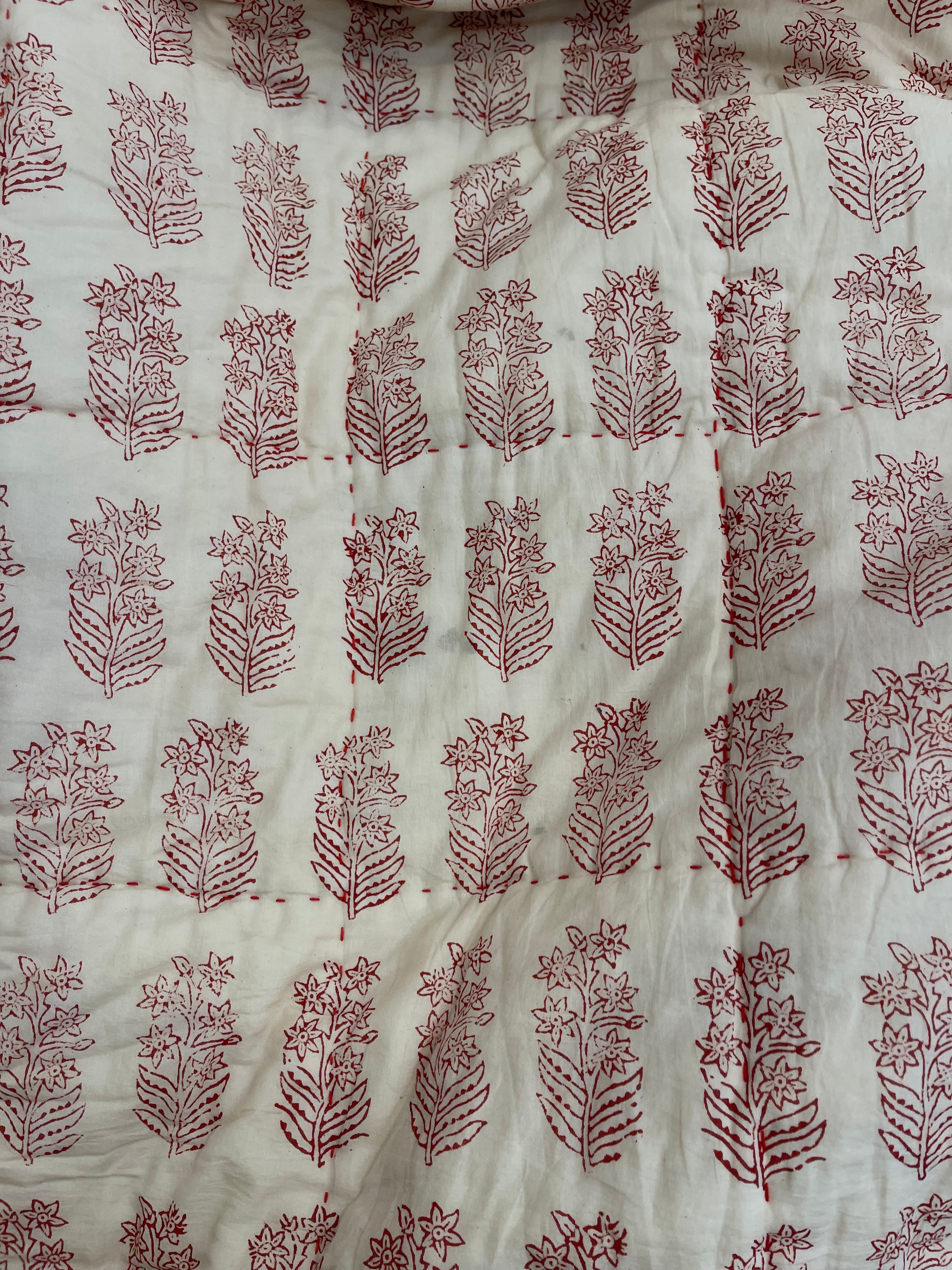 JAIPURI RAZAI - RED FLOWER TREE