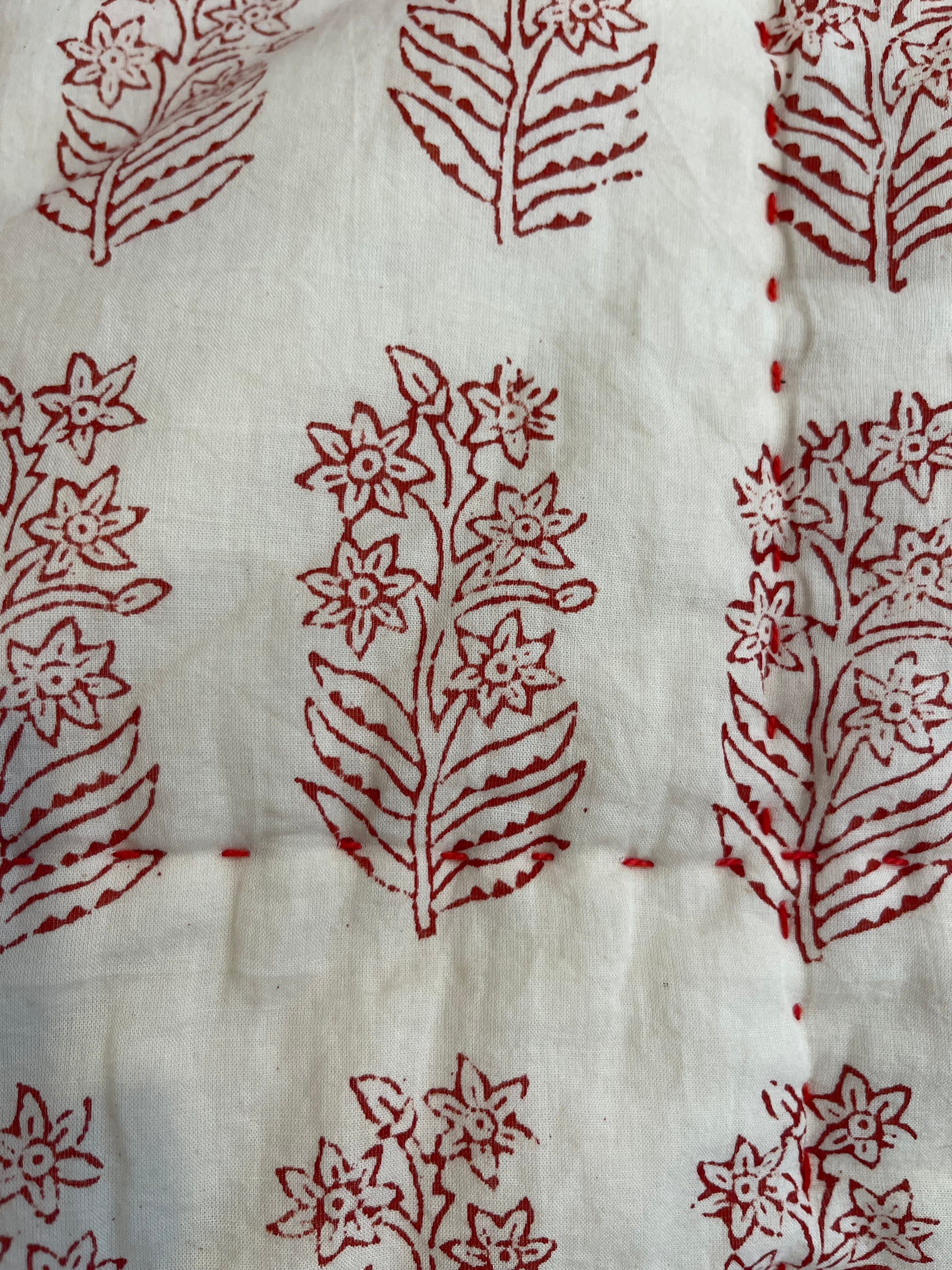 JAIPURI RAZAI - RED FLOWER TREE