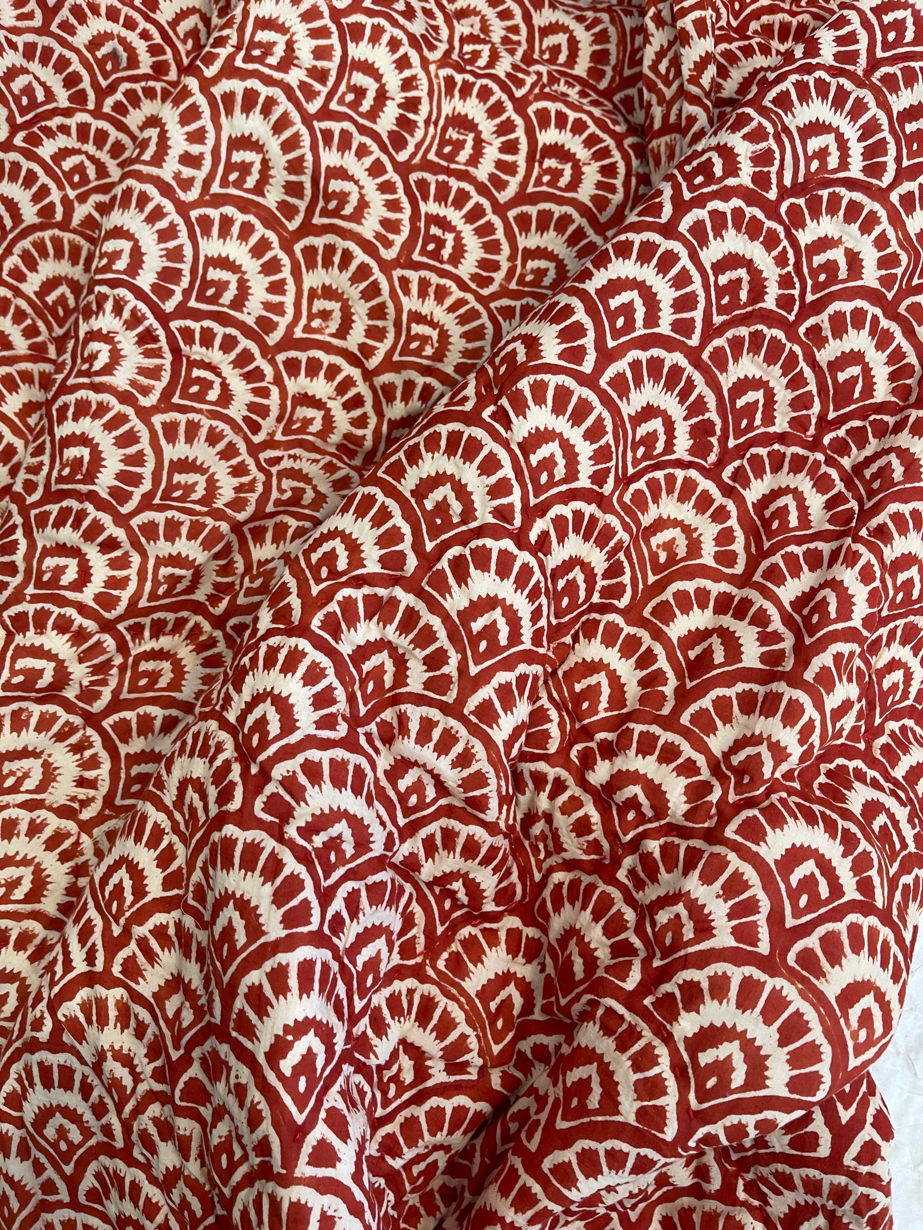 JAIPURI RAZAI - RED FAN