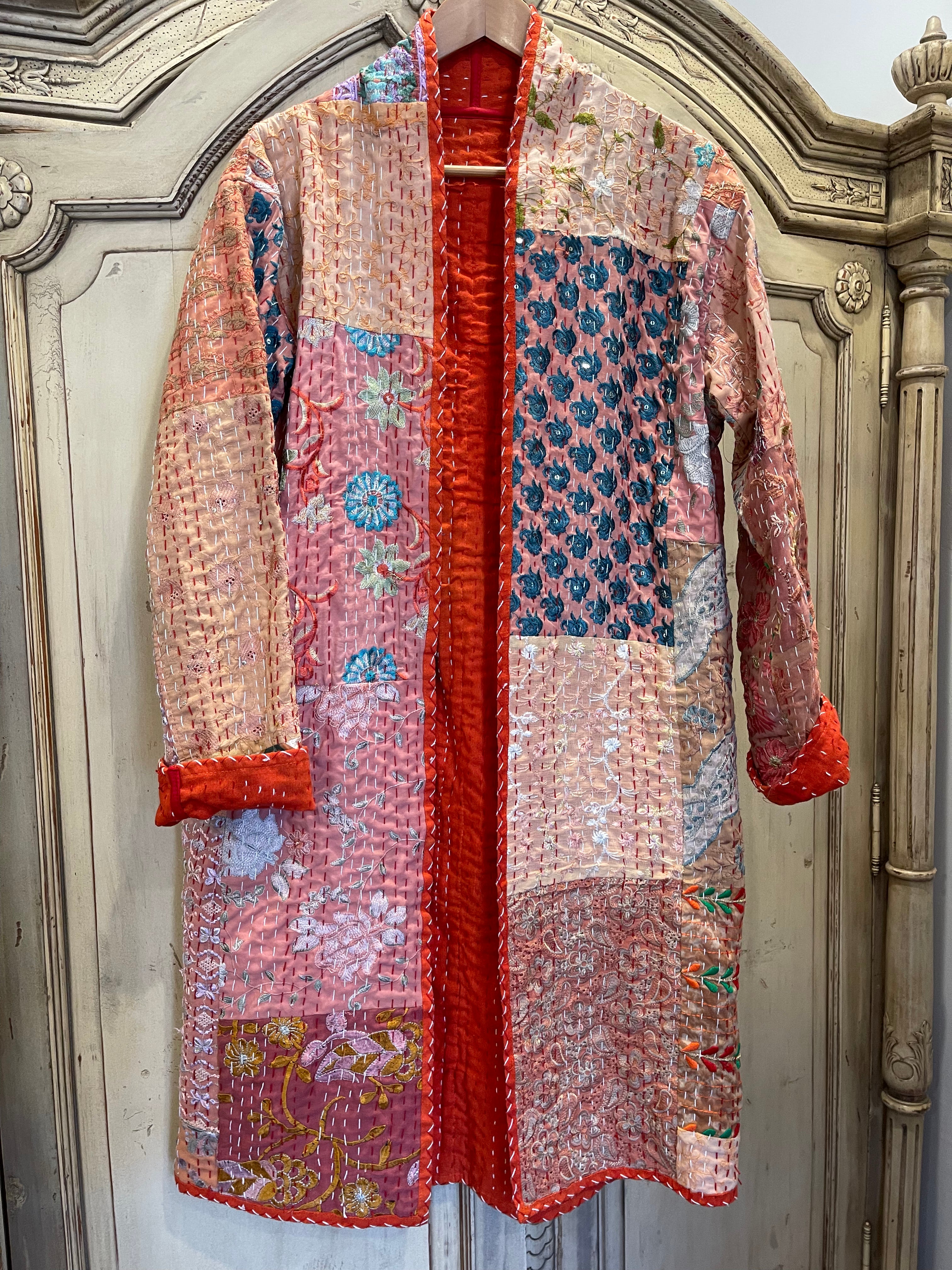 Embroidered Kantha  Coat - GLOW