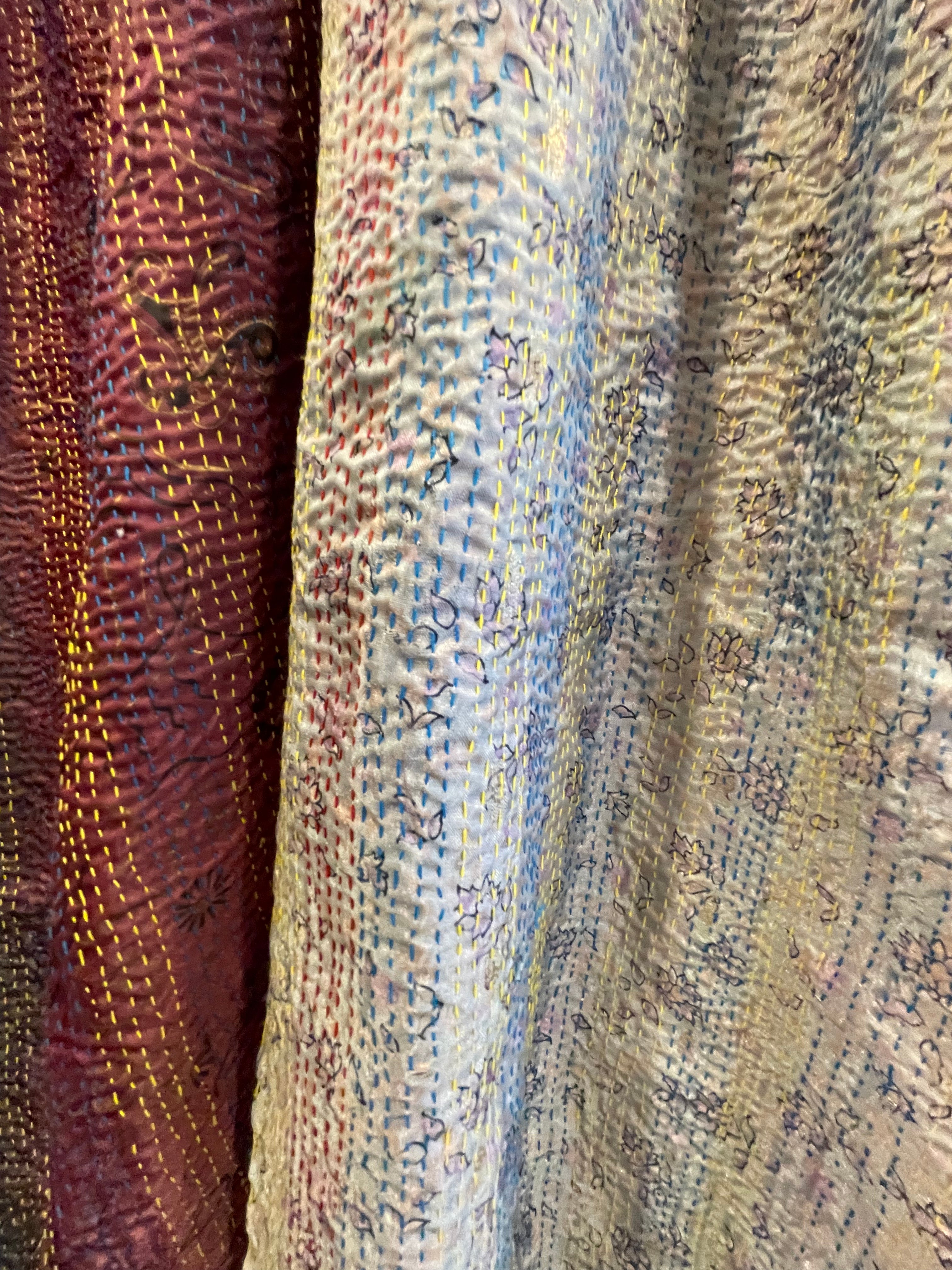 Vintage Silk Sari Wrap - Day and Night