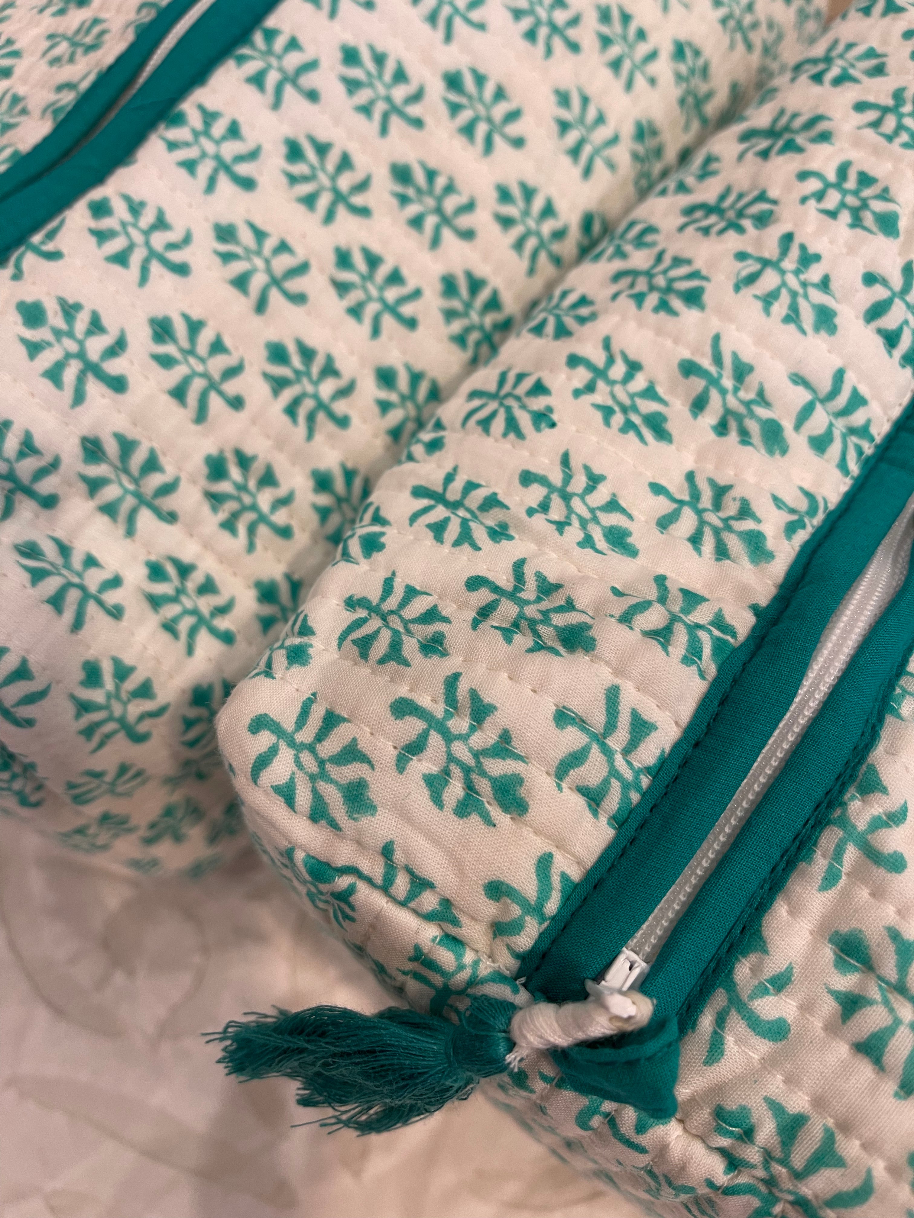 Cosmetic Bag - Green Buti