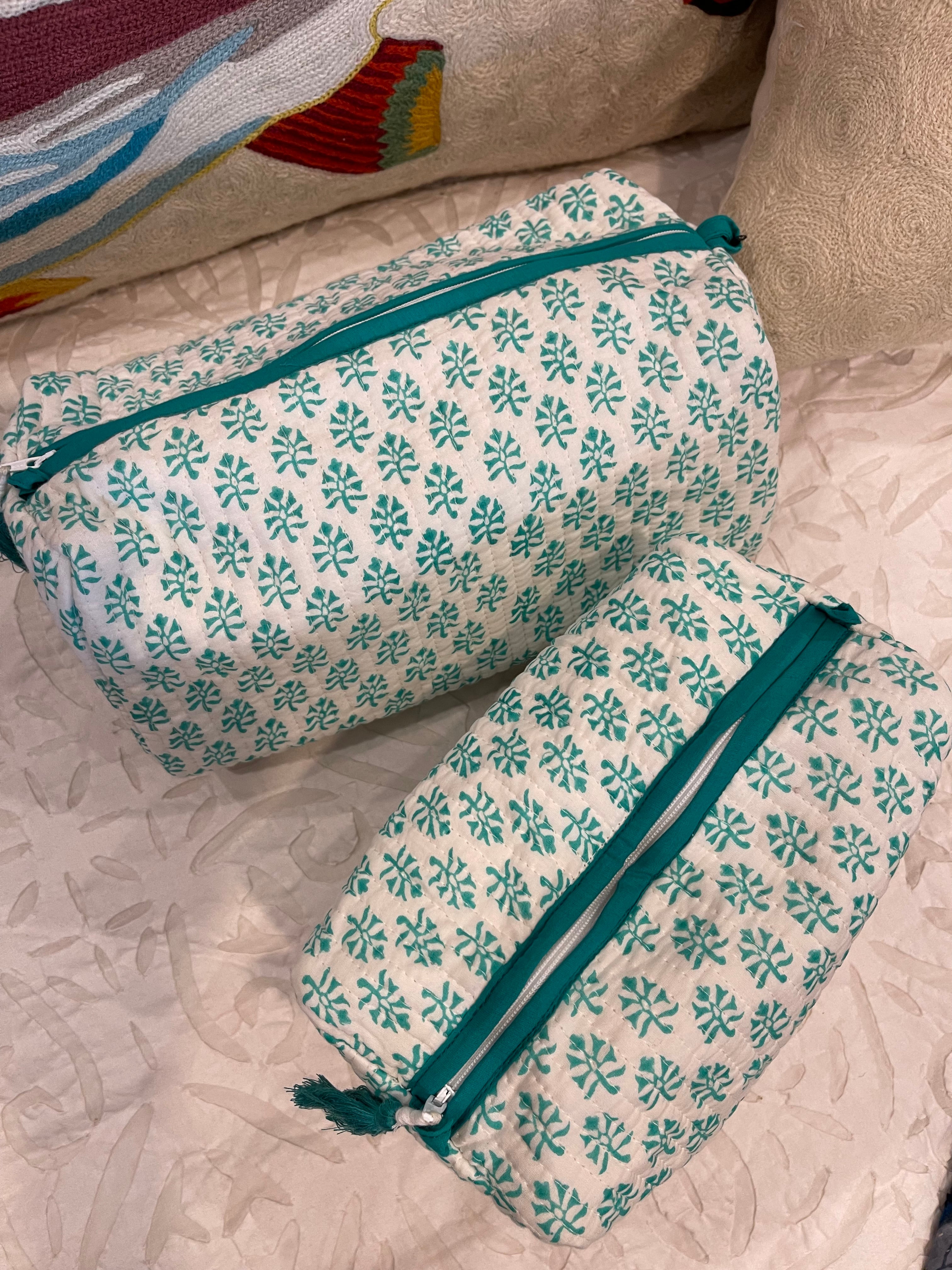 Cosmetic Bag - Green Buti