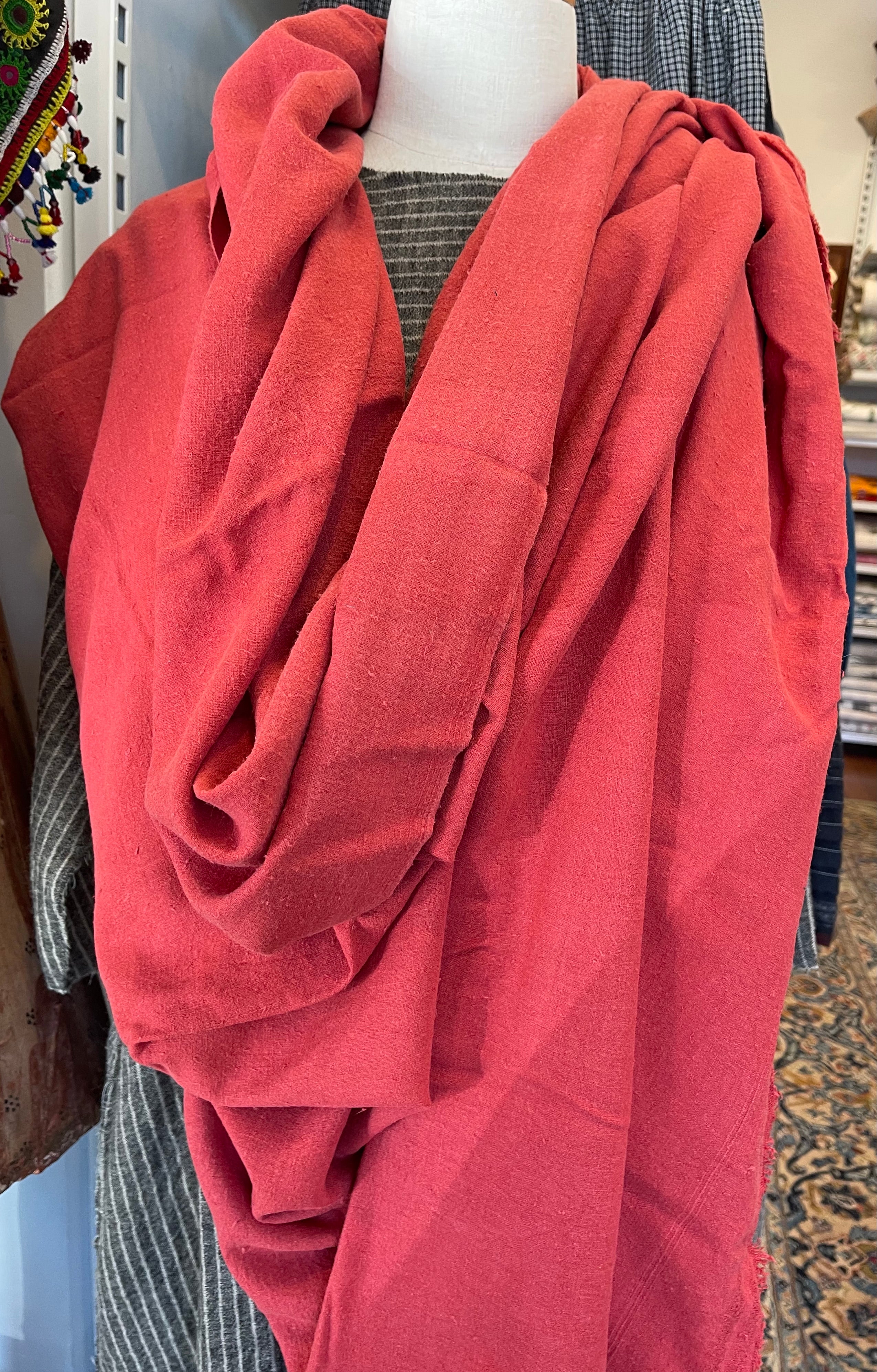 Peace Silk Meditation Wrap - Pomegranite