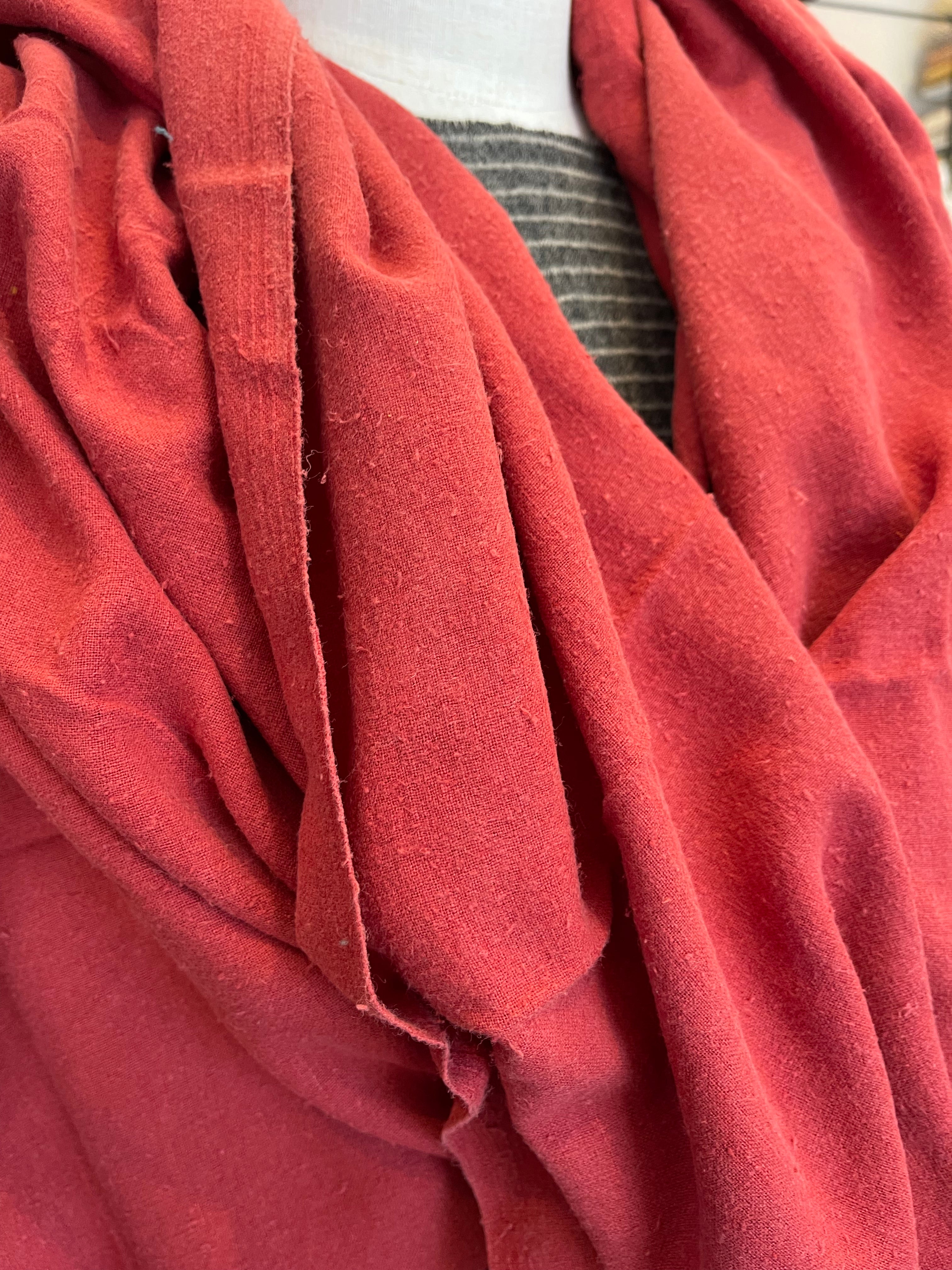 Peace Silk Meditation Wrap - Pomegranite