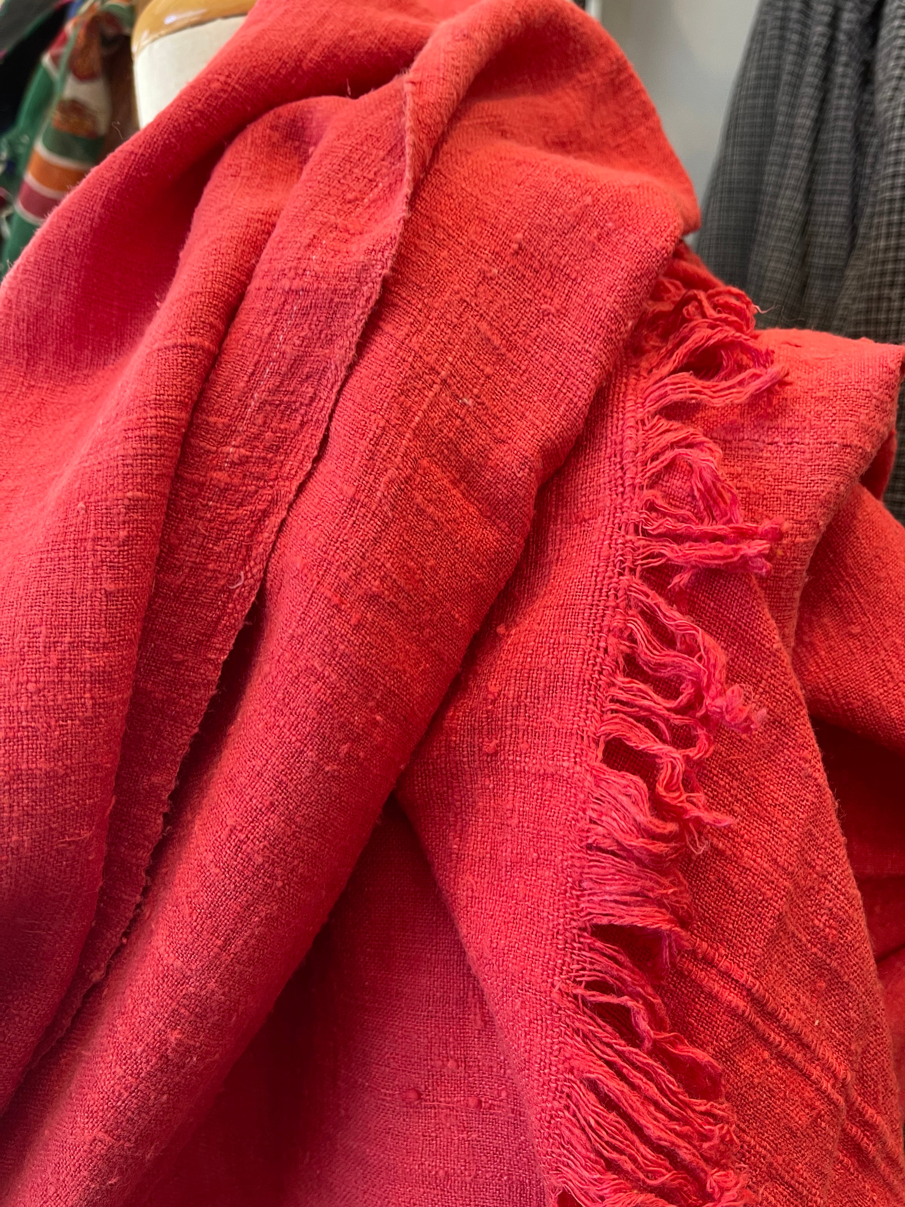 Peace Silk Meditation Wrap - Raspberry