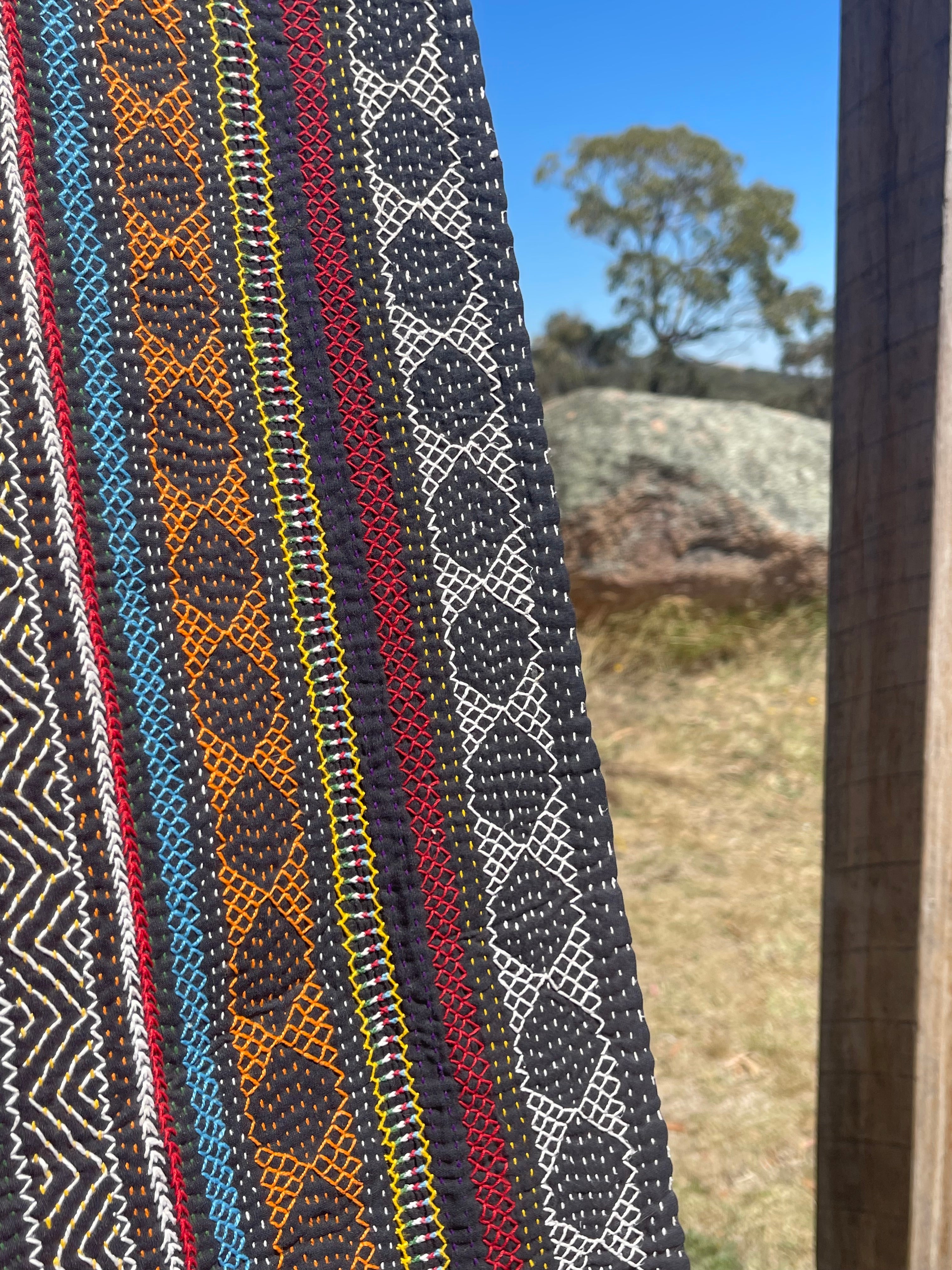 Snake Charmer Quilt - Celestial Autumn Leaves