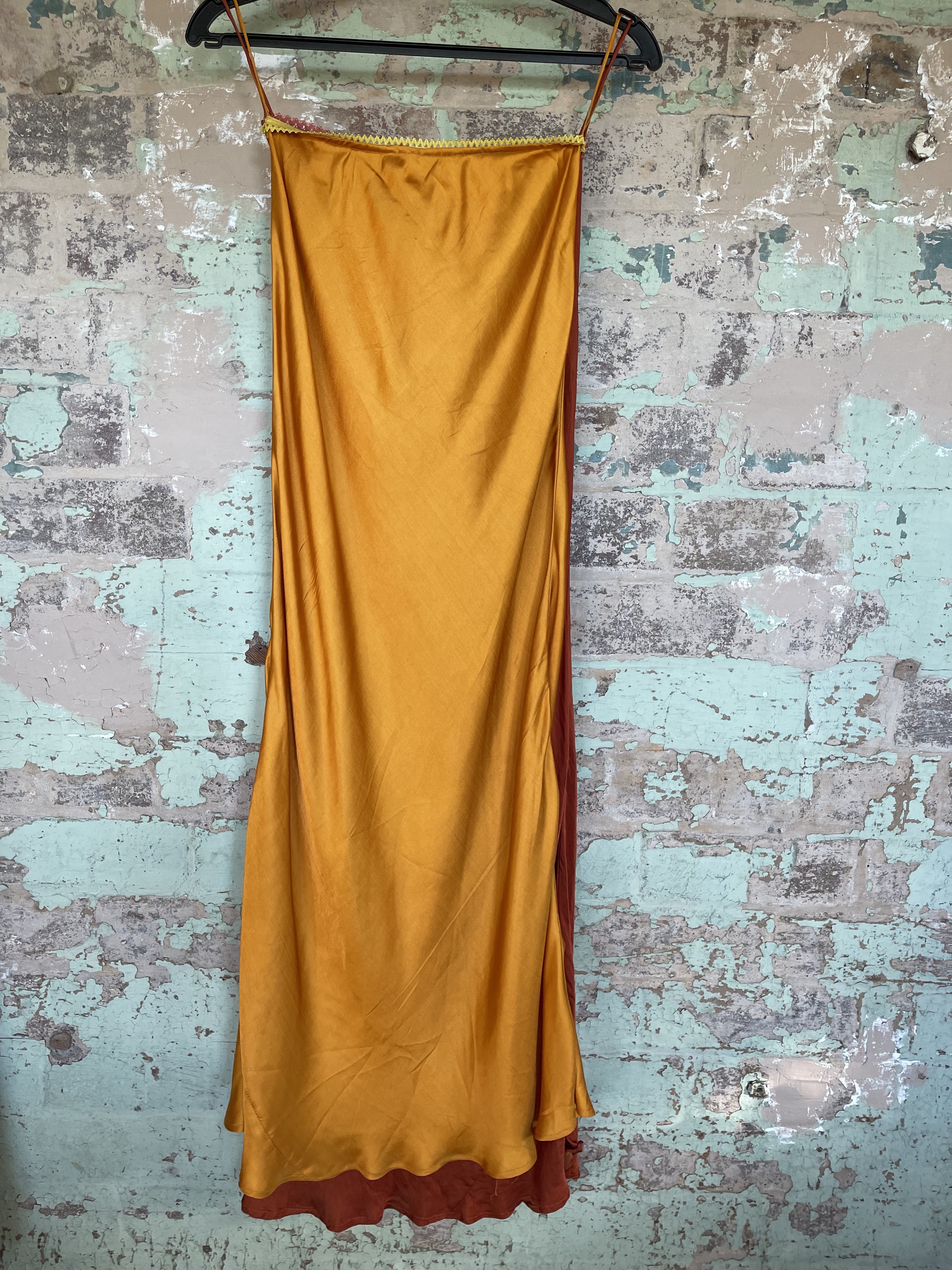 SILK BIAS SKIRT - TURMERIC