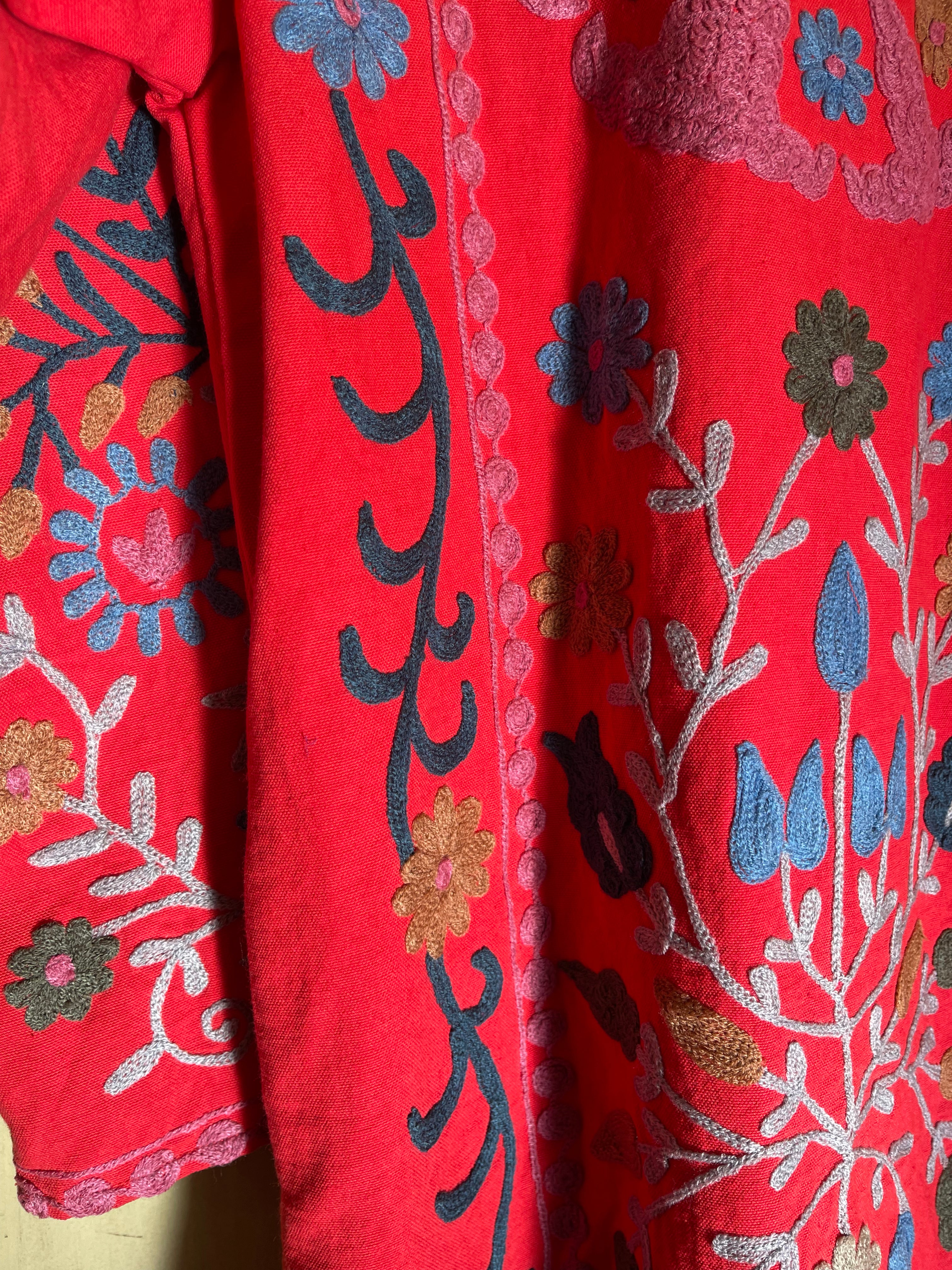 Suzani Tribal Jacket Long - Scarlett