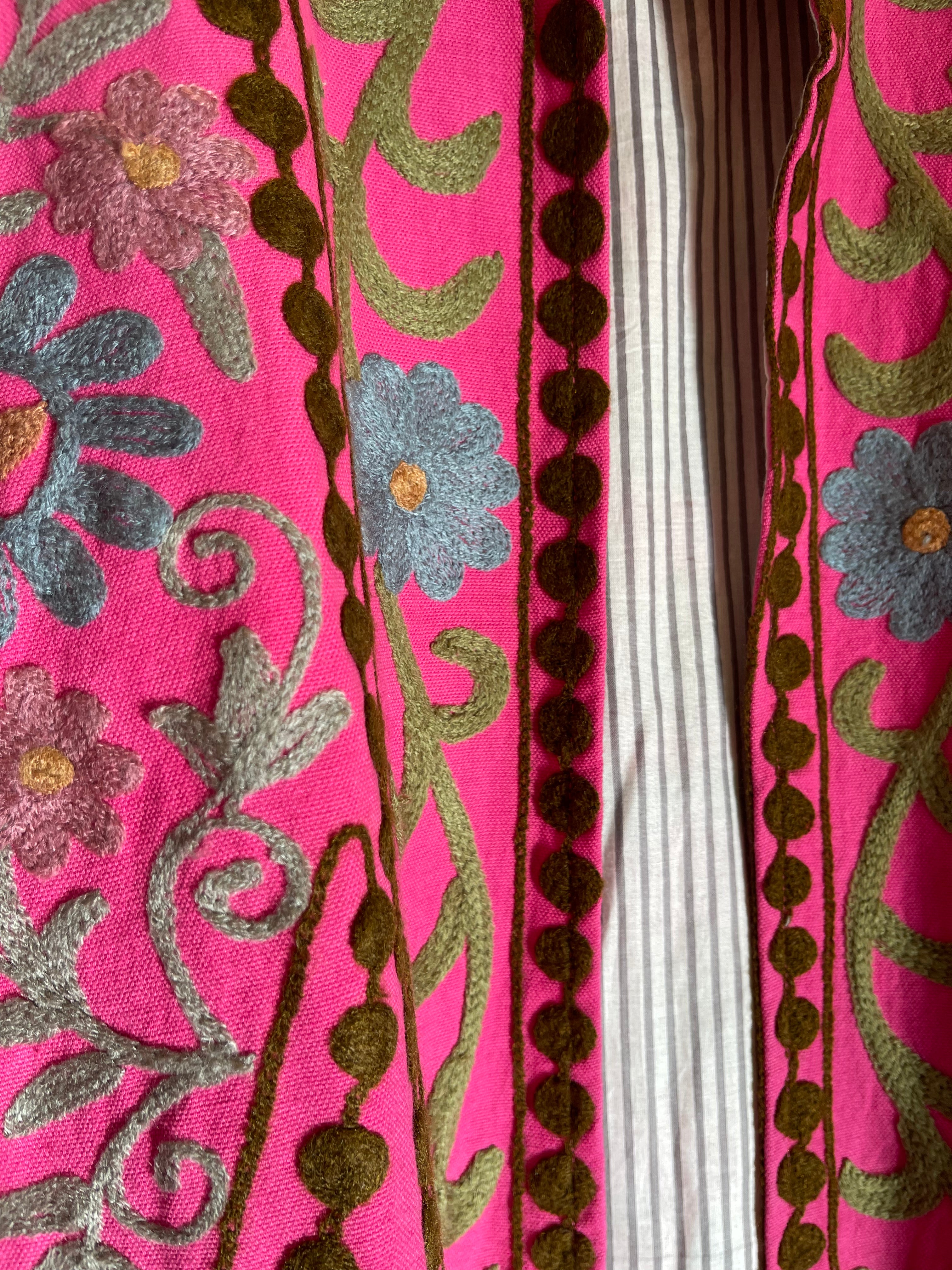 Suzani Tribal Jacket Long - Pink Sage