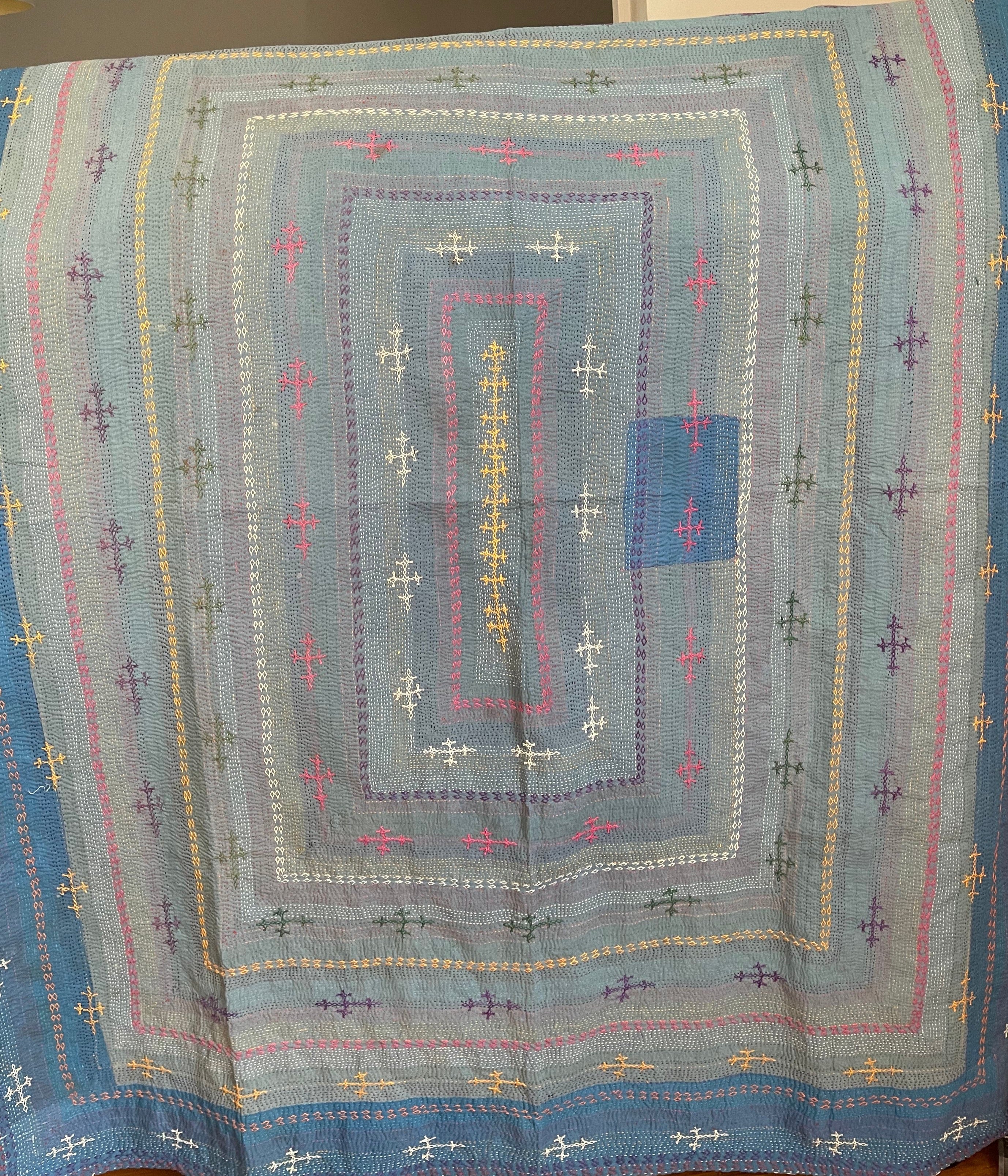 Snake Charmer Quilt - Patch of Blue