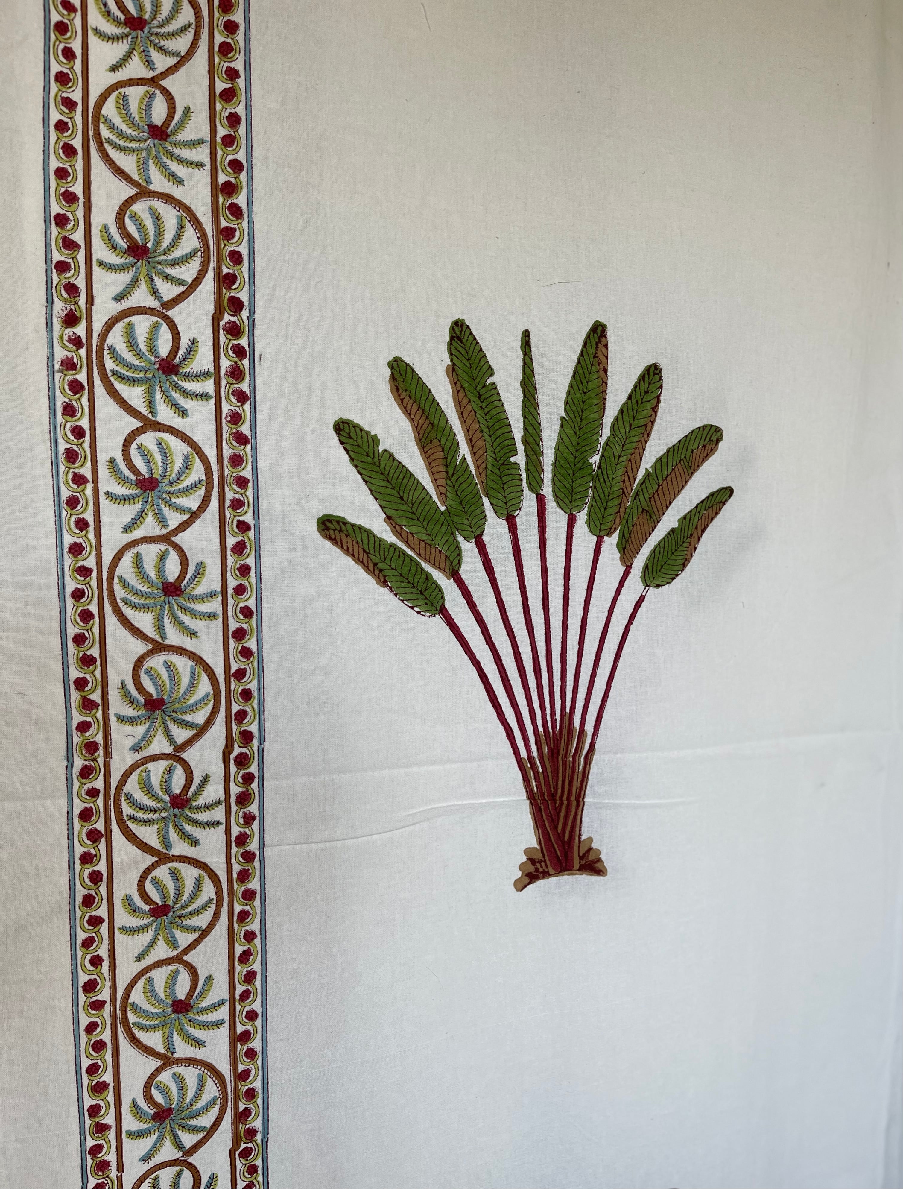 Block Printed Cotton Sheet - BOTANICAL