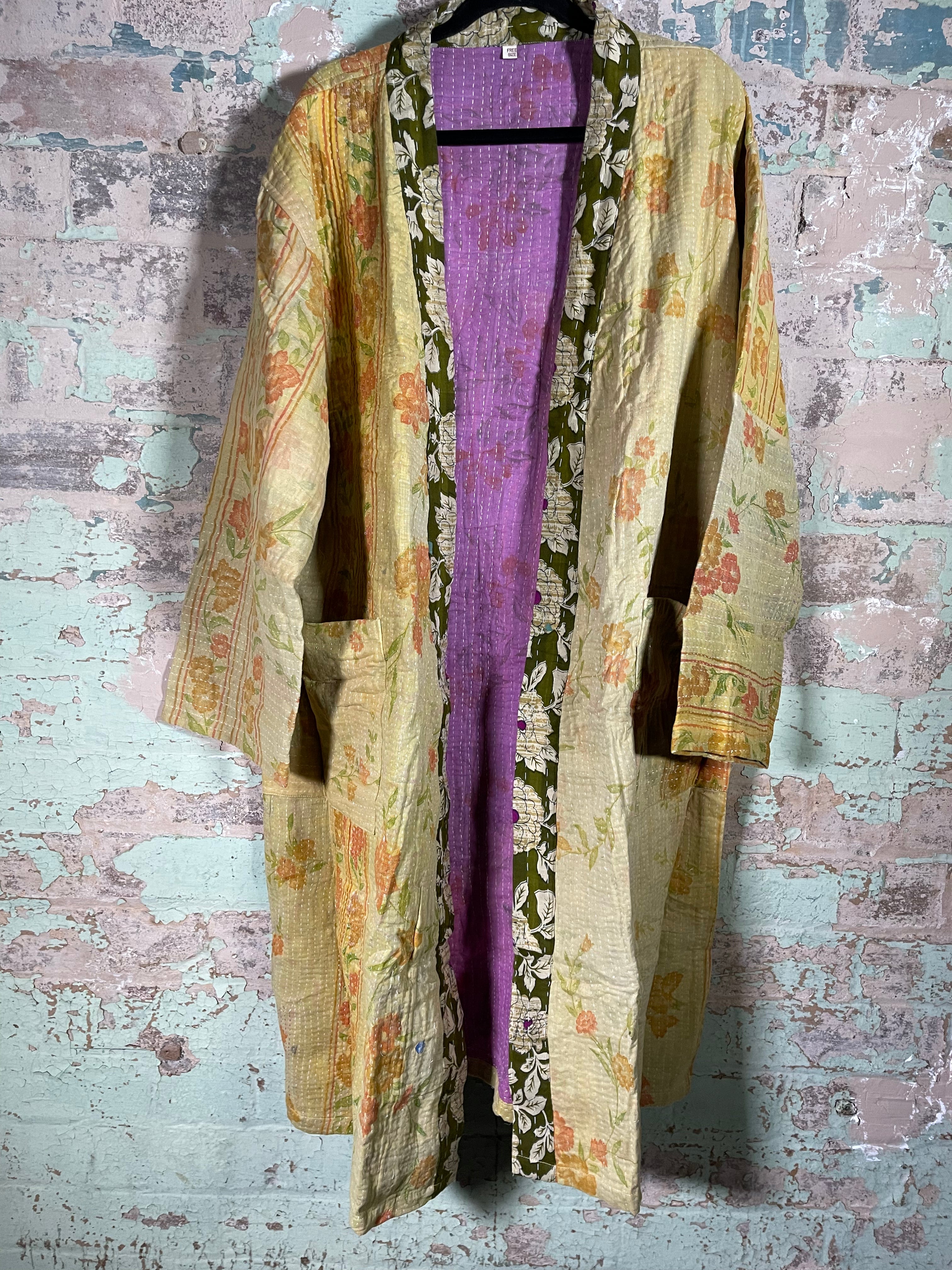 Vintage Kantha Kimono - Old School Nostalgia