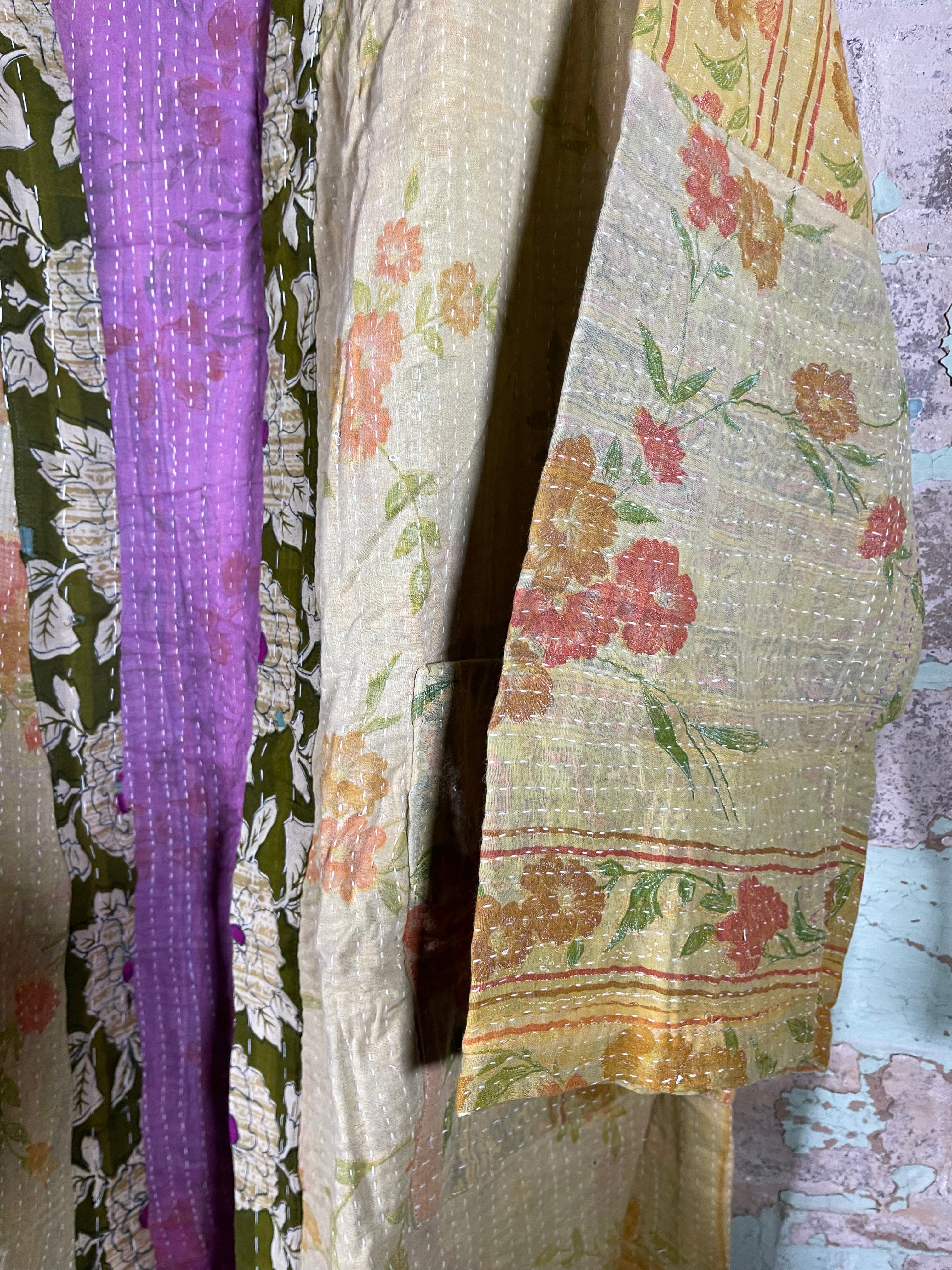 Vintage Kantha Kimono - Old School Nostalgia