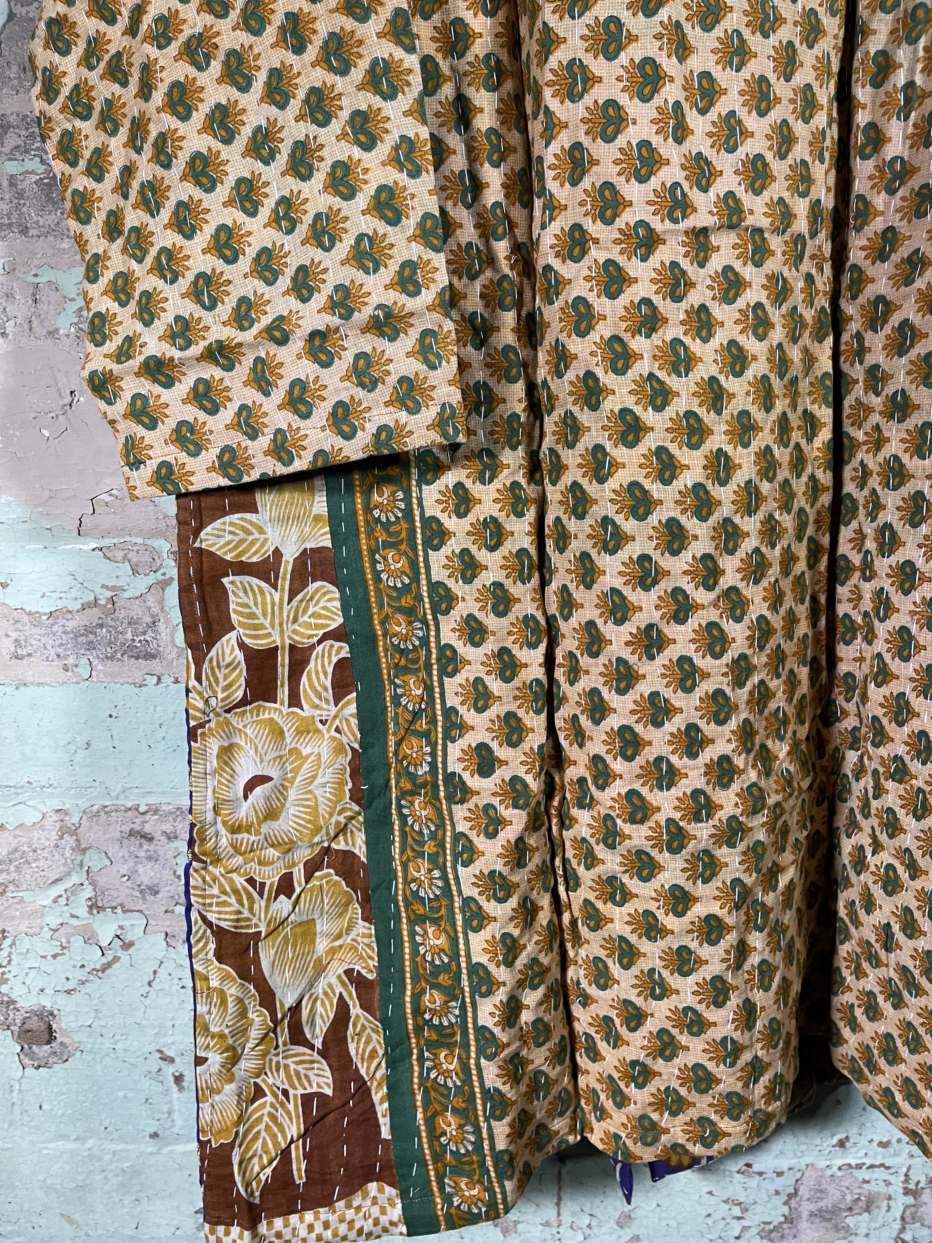 Vintage Kantha Kimono - Earthy Morning