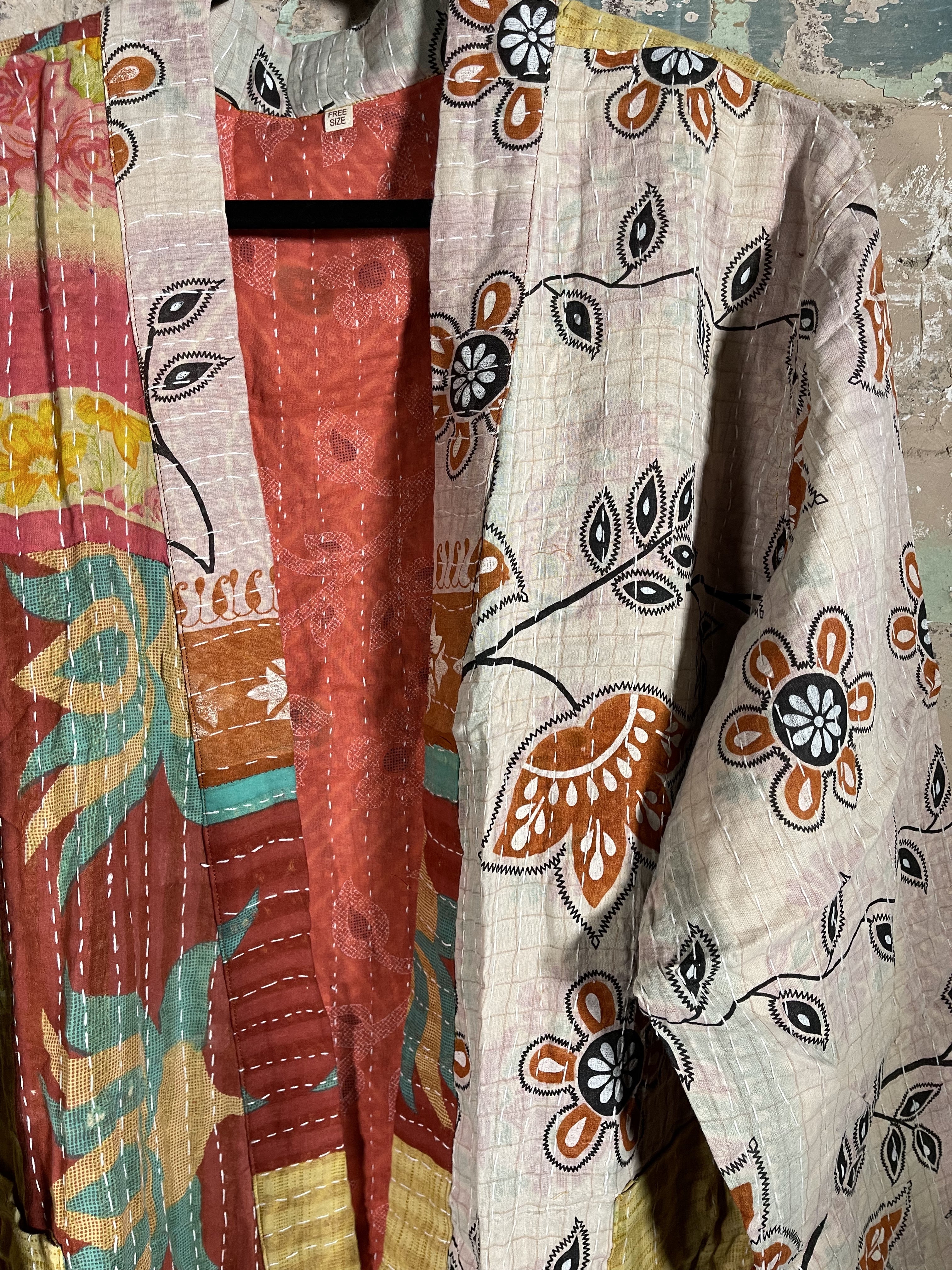 Vintage Kantha Kimono - Holiday Vibe