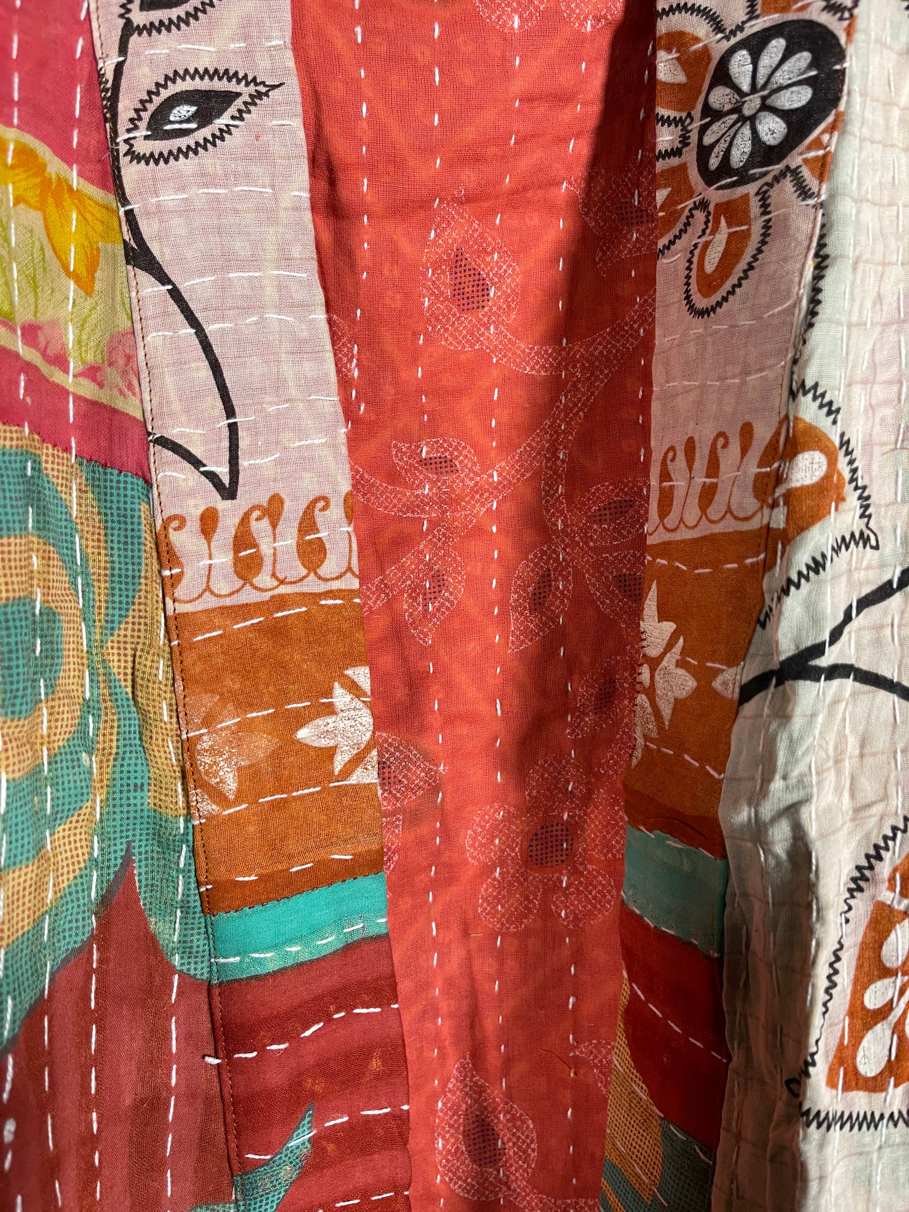 Vintage Kantha Kimono - Holiday Vibe