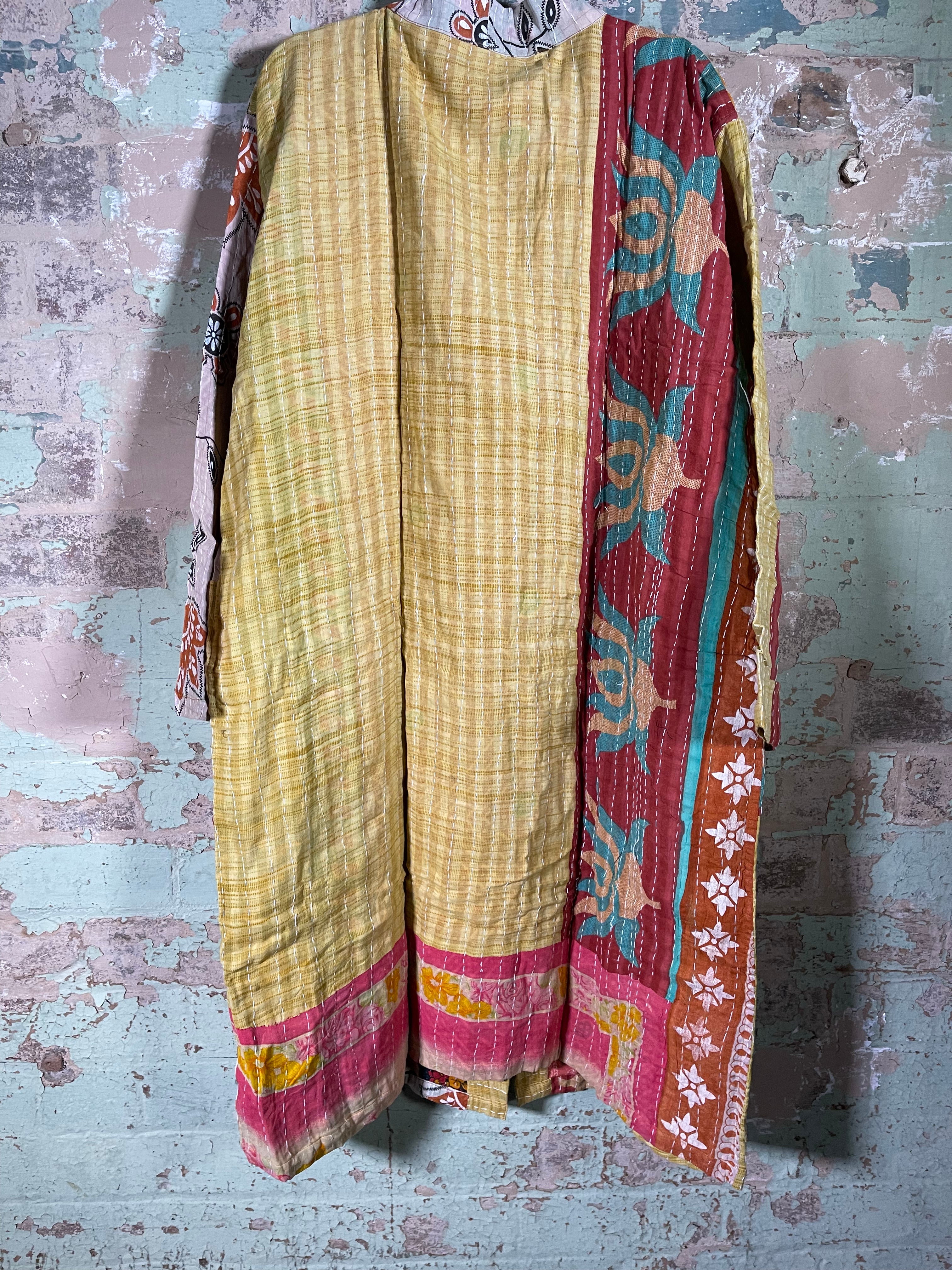 Vintage Kantha Kimono - Holiday Vibe
