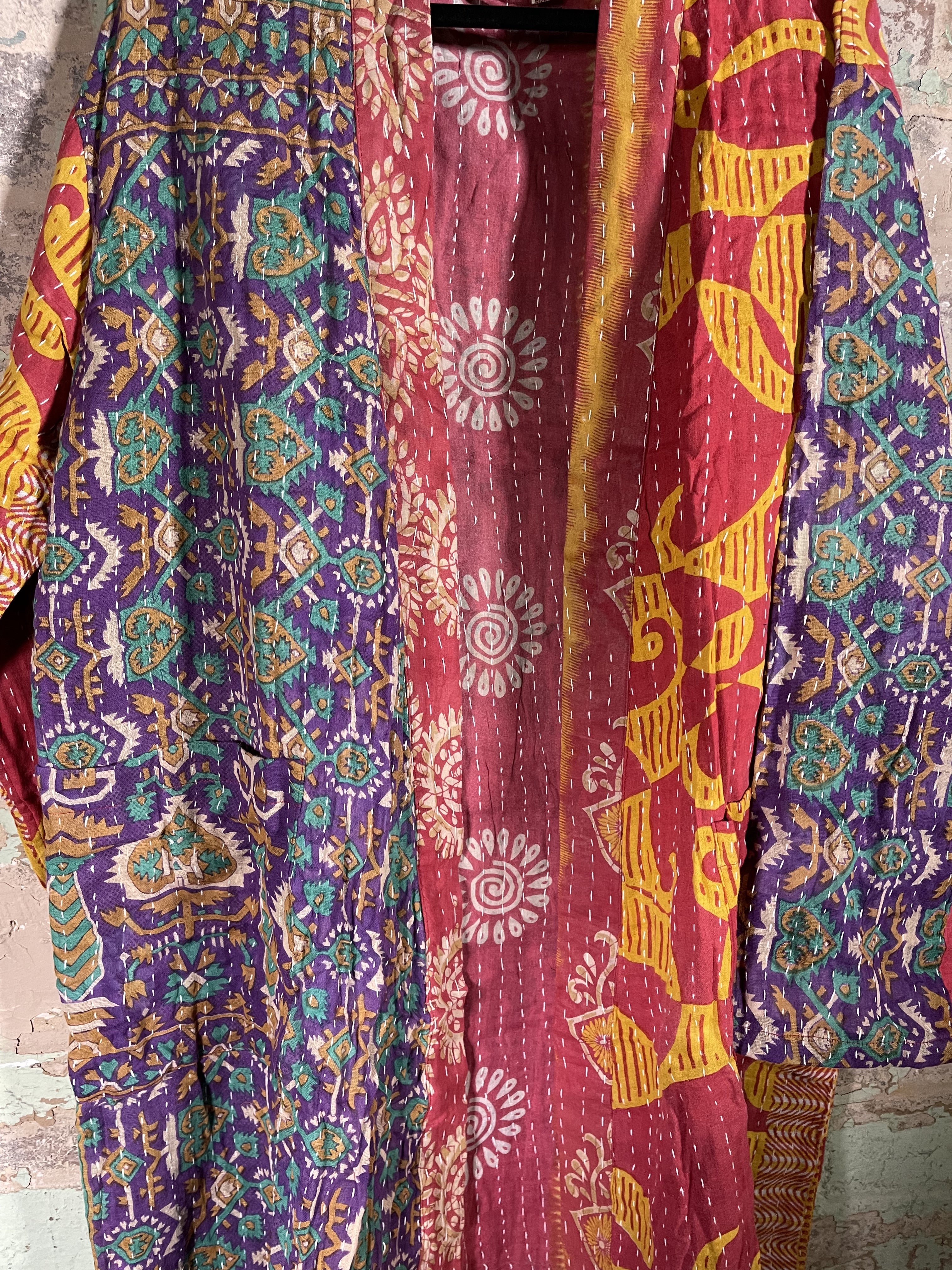 Vintage Kantha Kimono - Beach Vibe