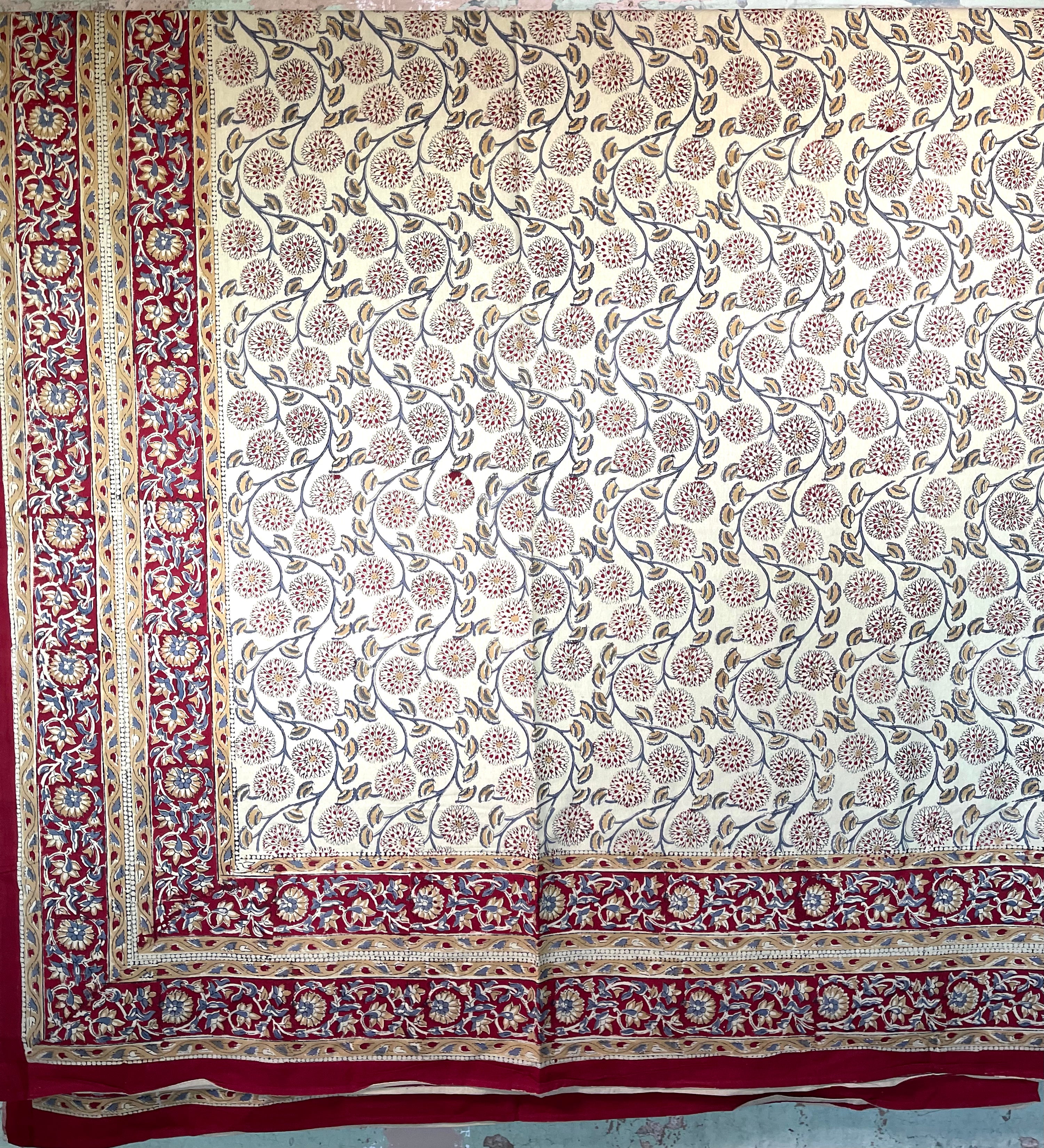 Block Printed Cotton Sheet - NOSTALGIA