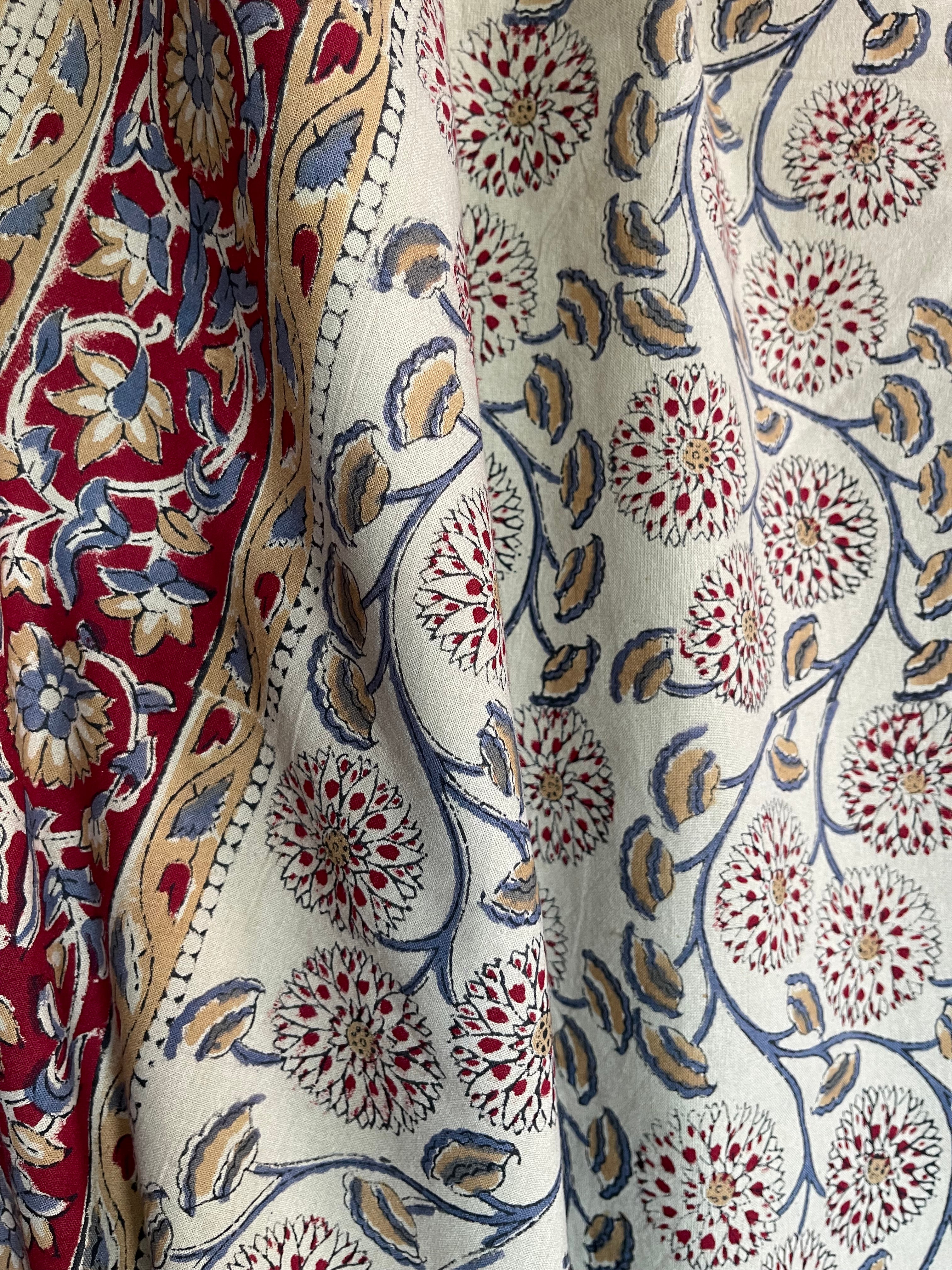 Block Printed Cotton Sheet - NOSTALGIA