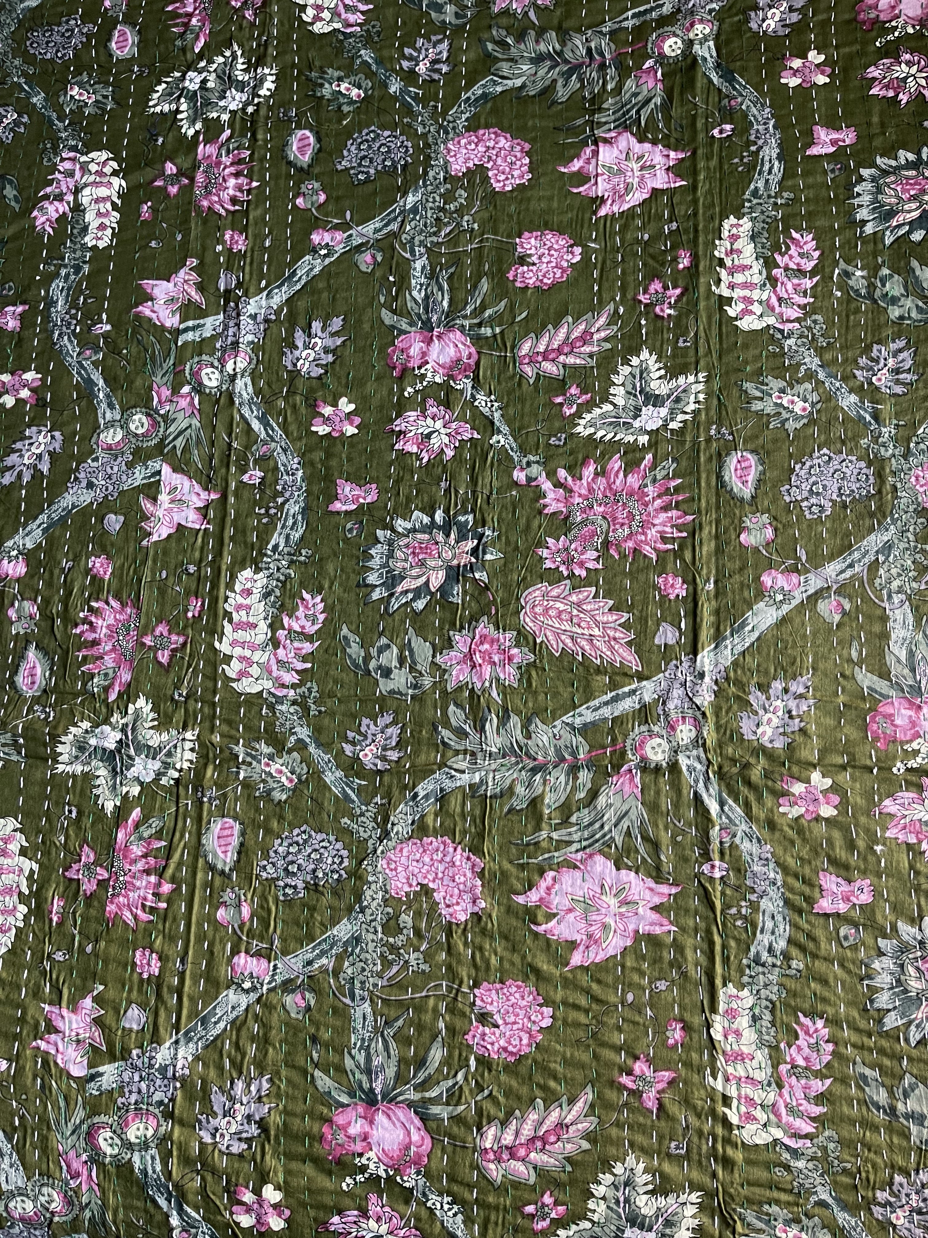 KANTHA - Woodland FOREST GREEN